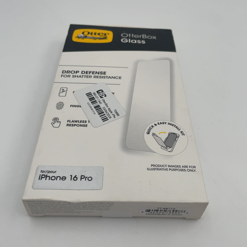 Otterbox Apple Iphone 16 Pro Glass Series Screen Protector - Clear: Removable Film, Plastic