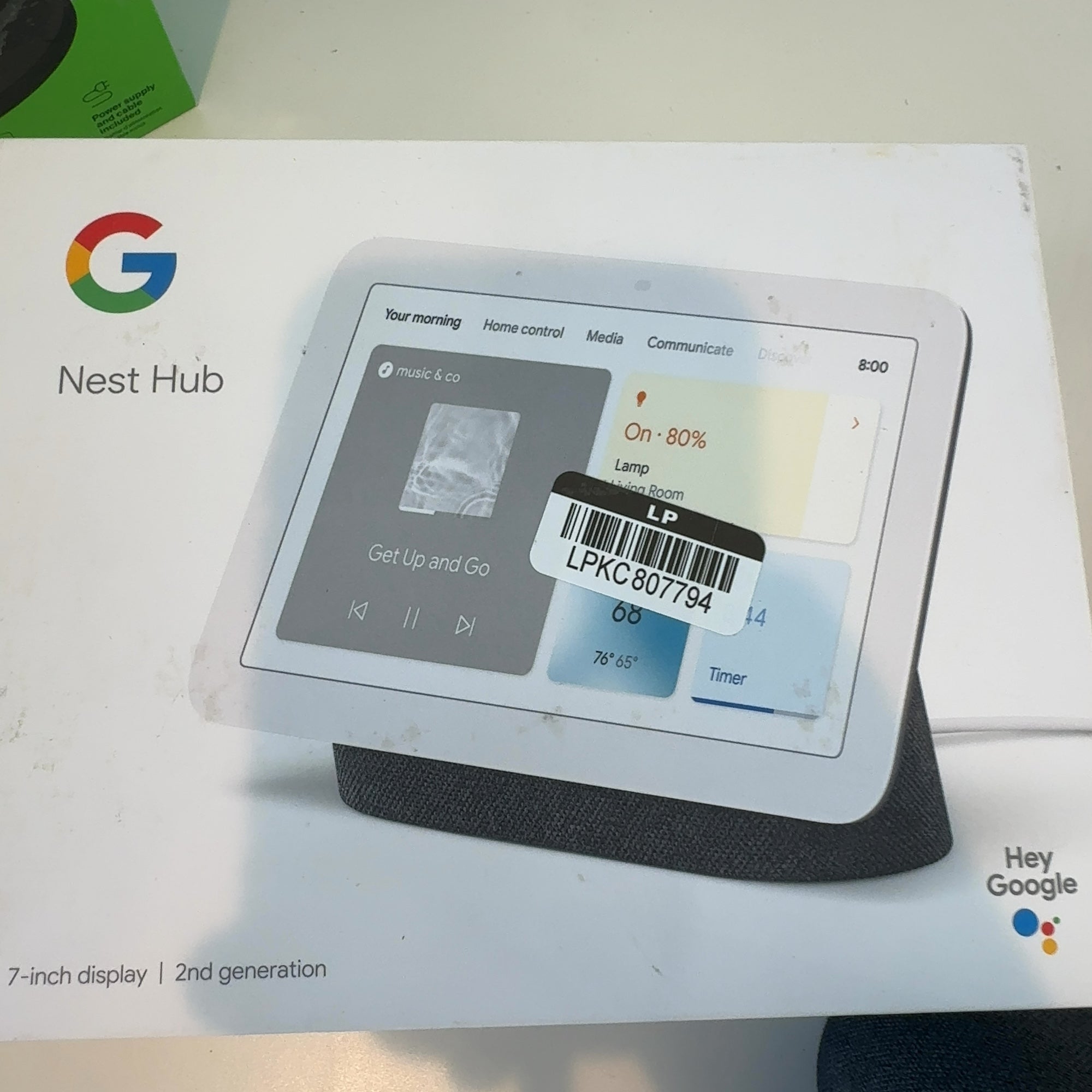 Google Nest Hub (2Nd Gen) Smart Display - Charcoal: 7" Led Voice-Control, Bluetooth