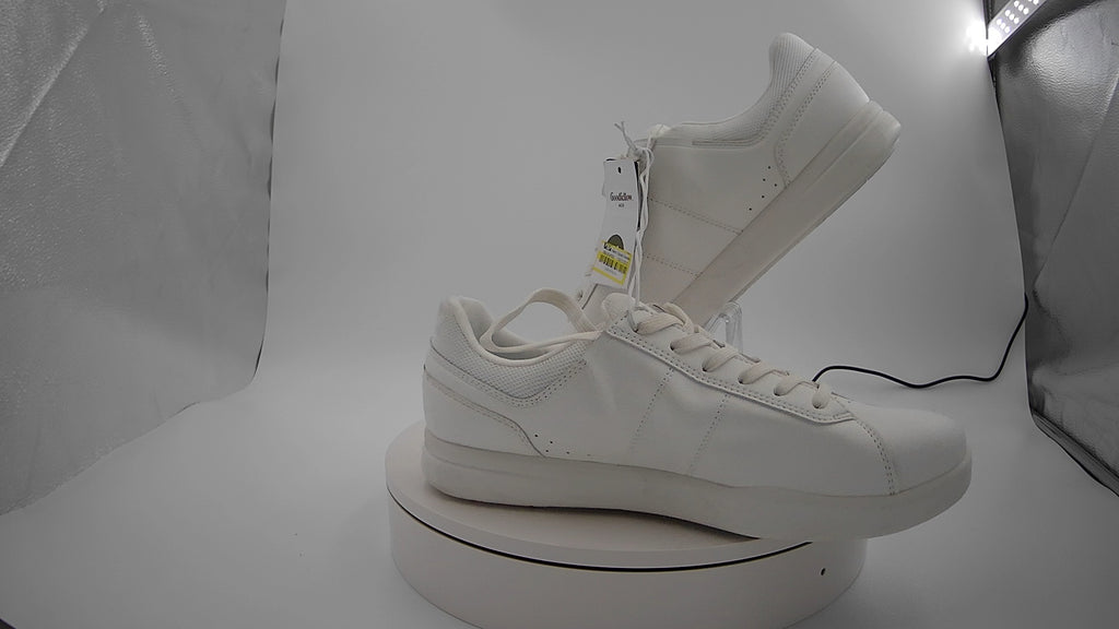 Men's Scout Sneakers - Goodfellow & Co White 13: Lace-Up, Cushioned Footbed, Mesh Construction