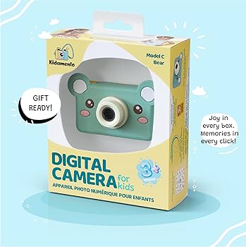 Kidamento Digital Camera For Kids - Mikayo The Bear: 8Mp, Usb-C, 2" Evf, 32Gb Storage