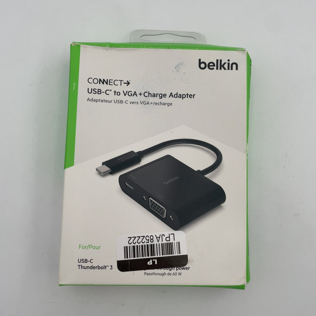 Belkin Usb-C To Vga Adapter With 60W Power Delivery: Male-To-Female Connection Adapter
