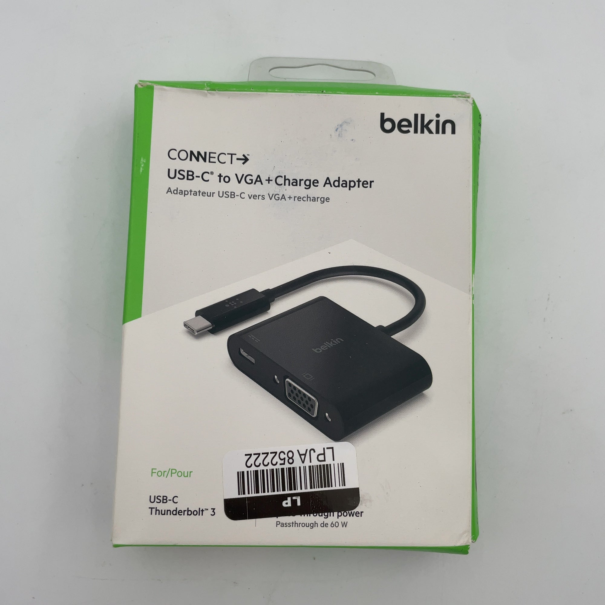 Belkin Usb-C To Vga Adapter With 60W Power Delivery: Male-To-Female Connection Adapter