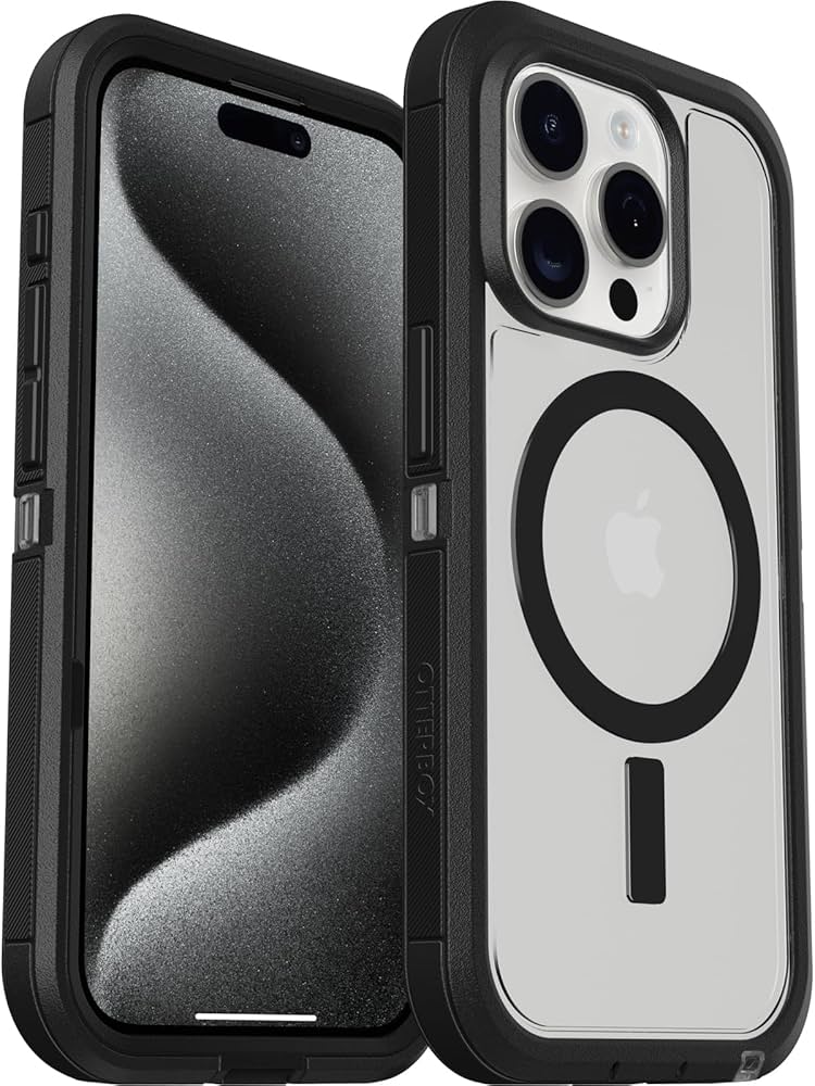 Otterbox Iphone 15 Pro Max Defender Series Pro Xt Clear Case - Dark Side: Bump-Resistant Polycarbonate