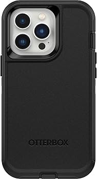 Otterbox Iphone 13 Pro Defender Series Pro Case - Black: Bump-Resistant, Solid Pattern