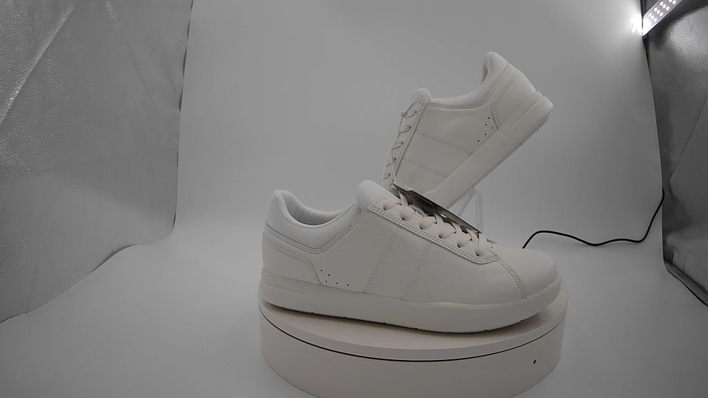 Men's Scout Sneakers - Goodfellow & Co White 7: Lace Up, Cushioned Footbed, Mesh Construction