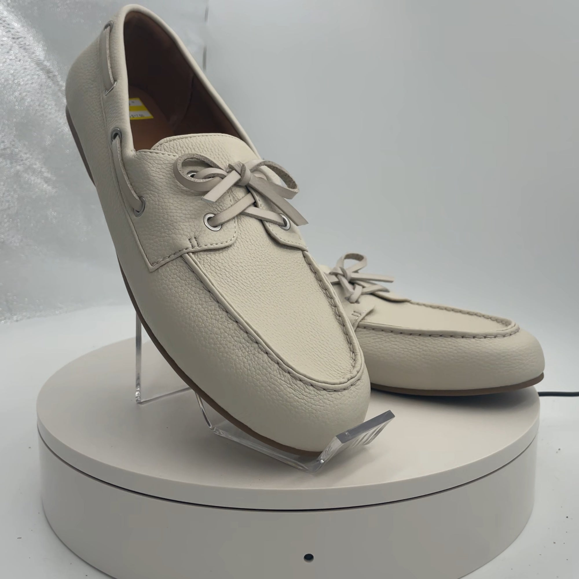 Women's Midge Boat Shoe Flats With Memory Foam Insole - Universal Thread Off-White 11: Pull-On, Contoured Footbed