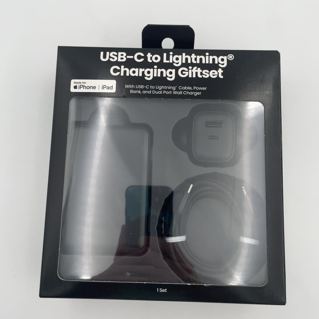 Gems Usb-C To Lightning Charging Gift Set With 5000Mmah Power Bank, Cable, And Wall Charger - Black (Please Be Advised That Sets May Be Missing Pieces Or Otherwise Incomplete.)