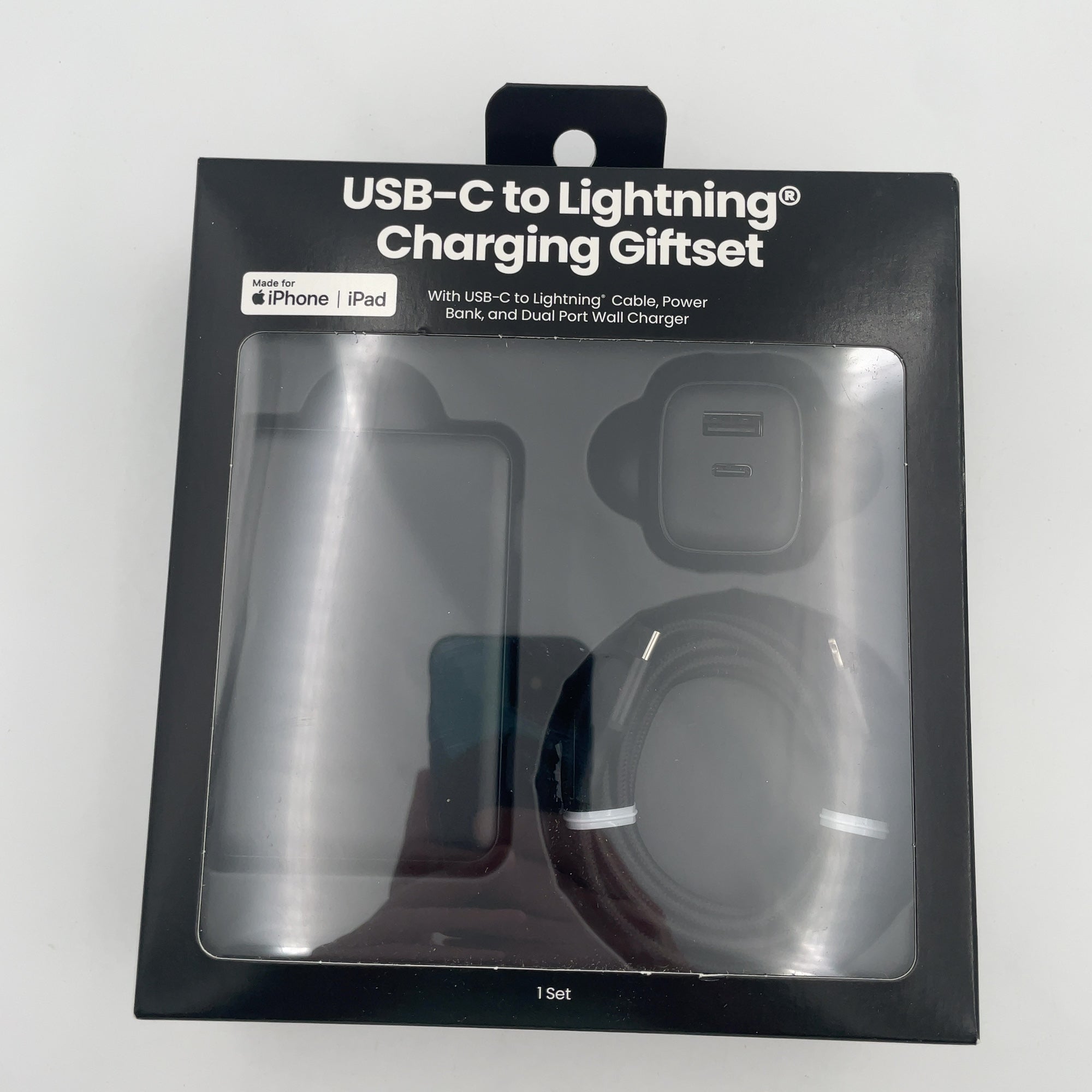 Gems Usb-C To Lightning Charging Gift Set With 5000Mmah Power Bank, Cable, And Wall Charger - Black (Please Be Advised That Sets May Be Missing Pieces Or Otherwise Incomplete.)