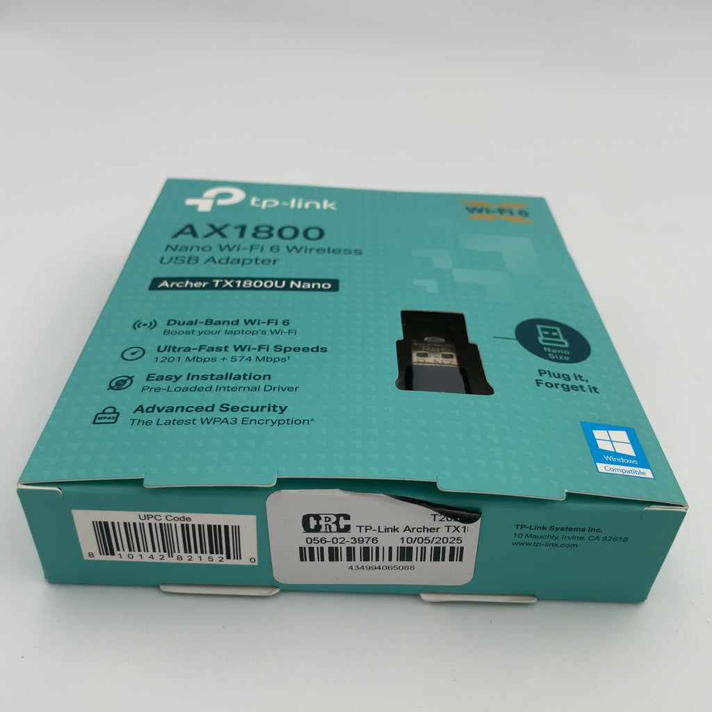 Tp-Link Archer Tx1800U Nano Wi-Fi Usb Adapter: Dual Band Wireless 6 Adapter