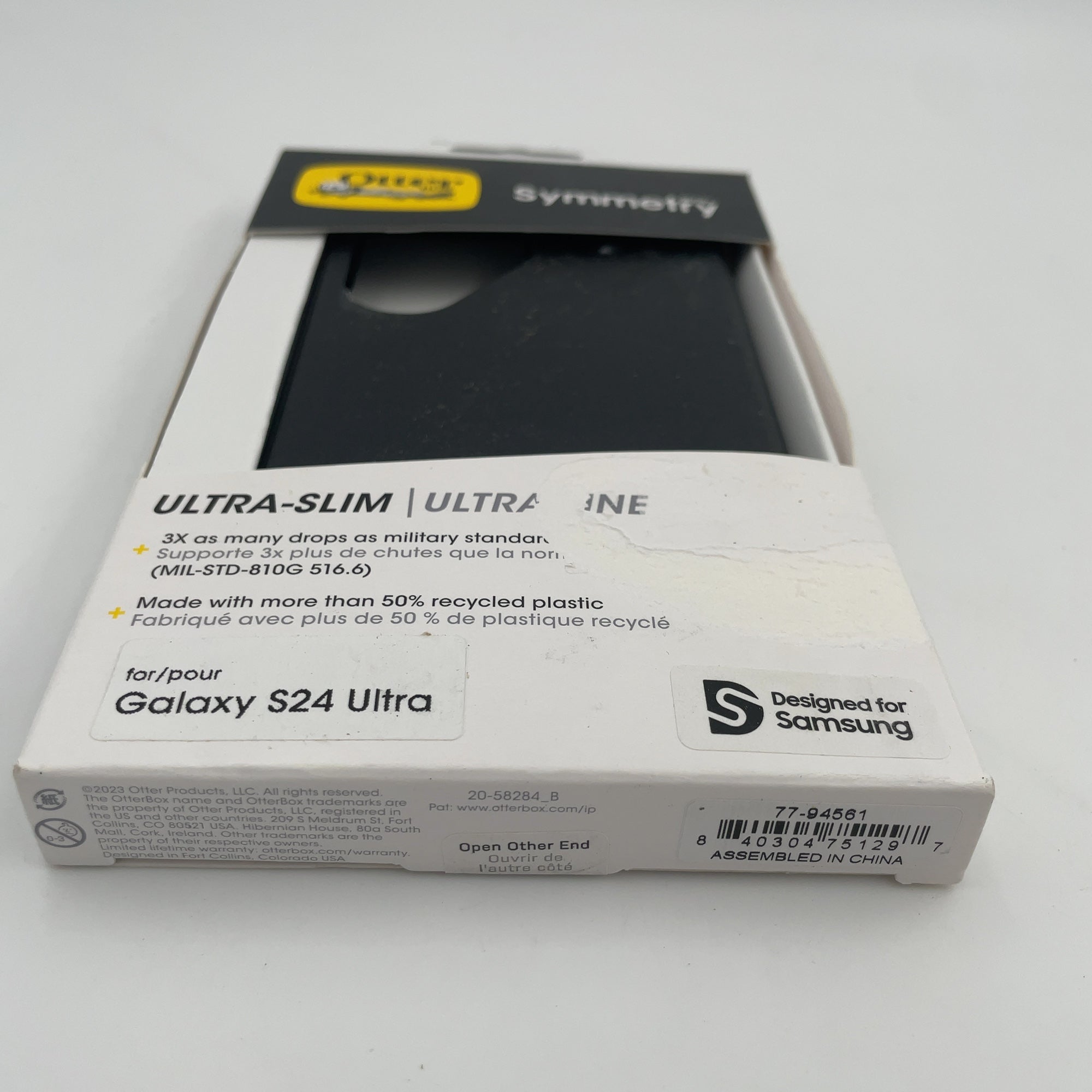 Otterbox Samsung Galaxy S24 Ultra Symmetry Series Case - Black: Scratch & Bump Resistant Plastic Cover