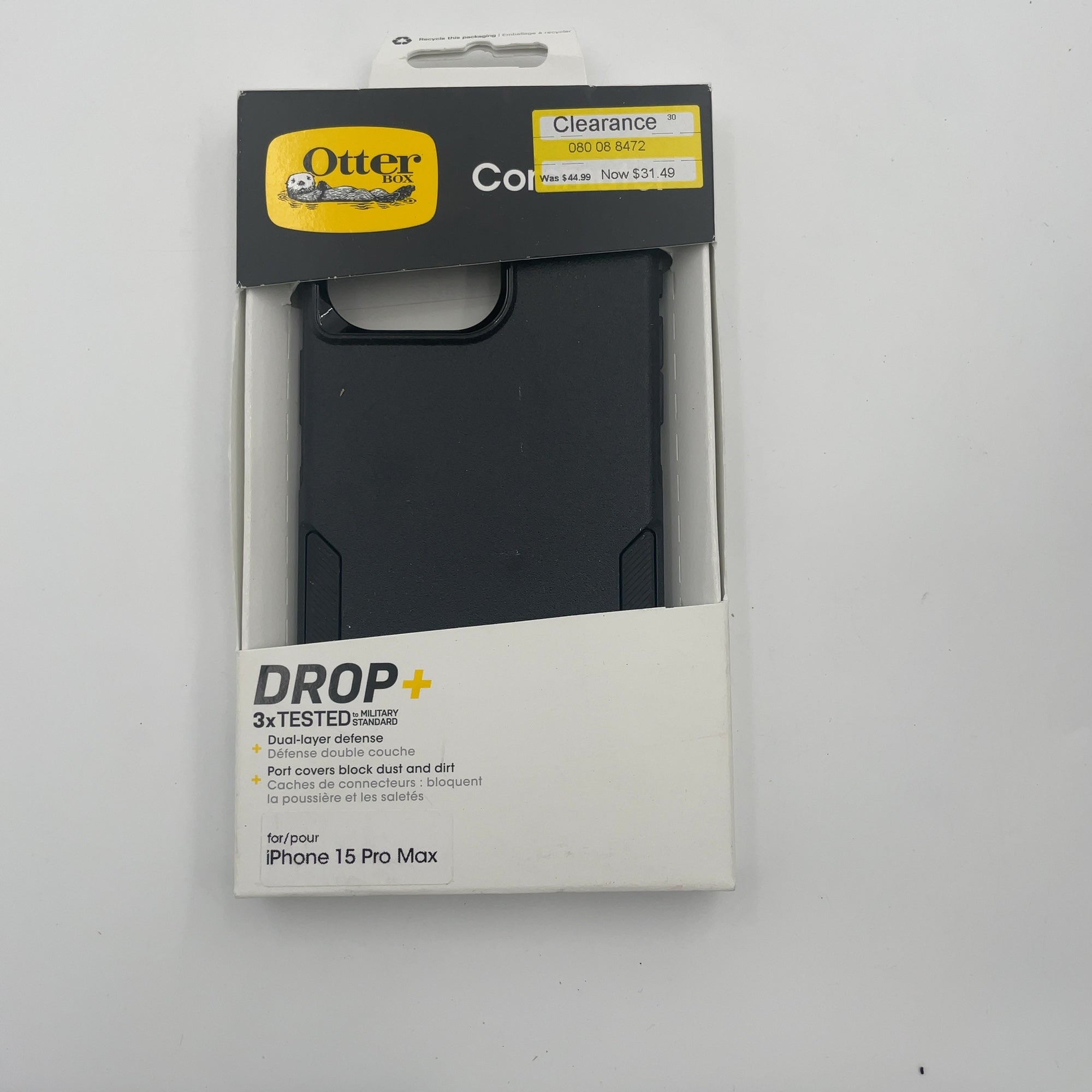 Otterbox Iphone 15 Pro Max Commuter Series Case - Black: Wireless Charging Compatible