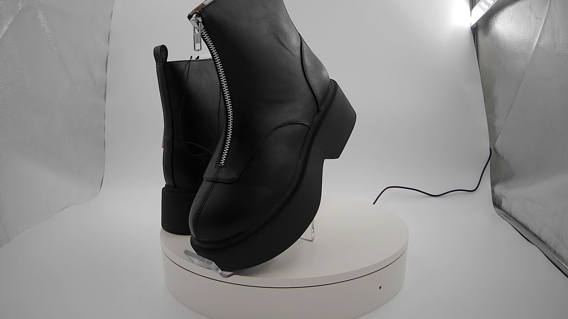 Women's Honor Ankle Combat Boots with Memory Foam Insole - Wild Fable Black 5.5
