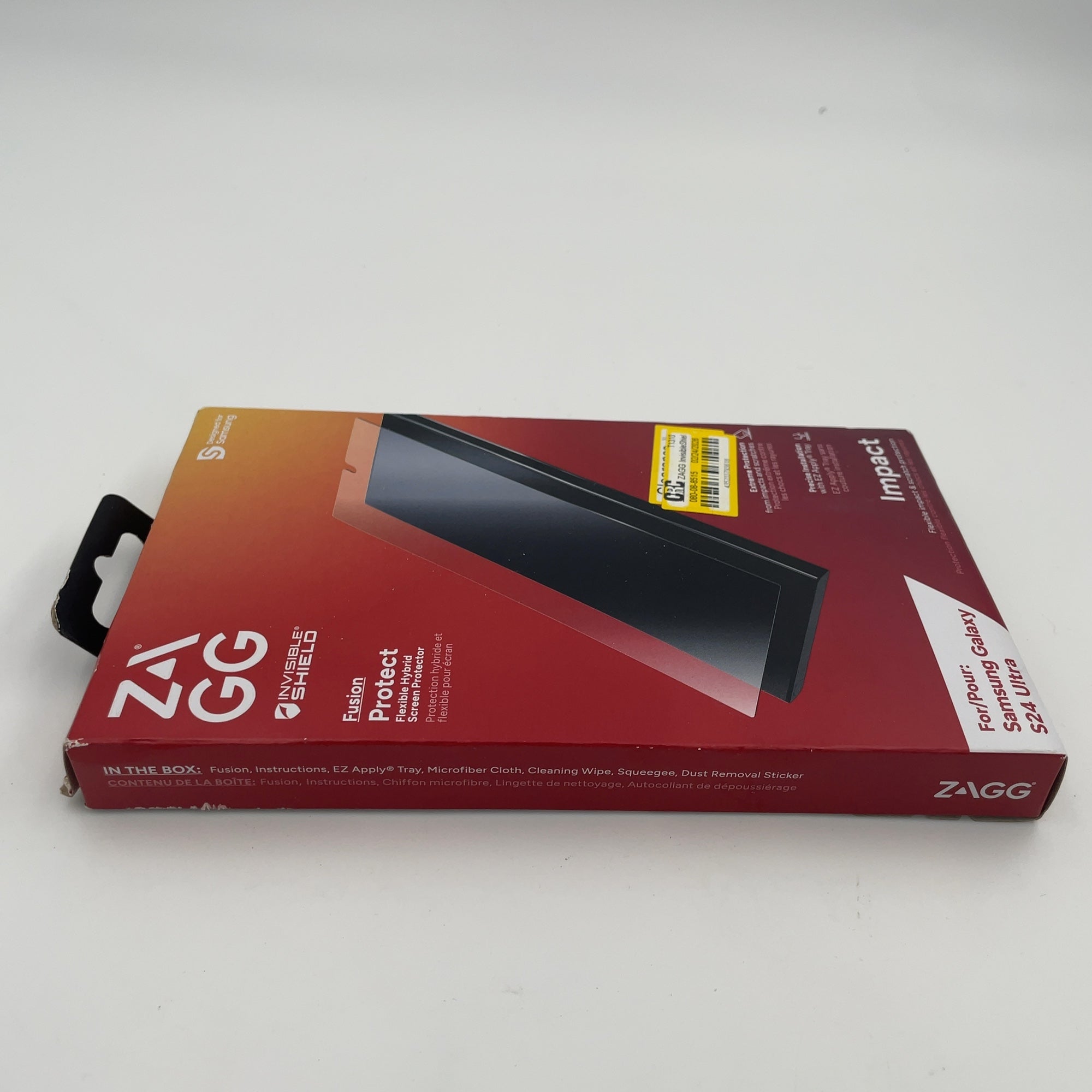 Zagg Invisibleshield Samsung Galaxy S24 Ultra Fusion Screen Protector: Scratch-Resistant, Self-Adhesive Glass
