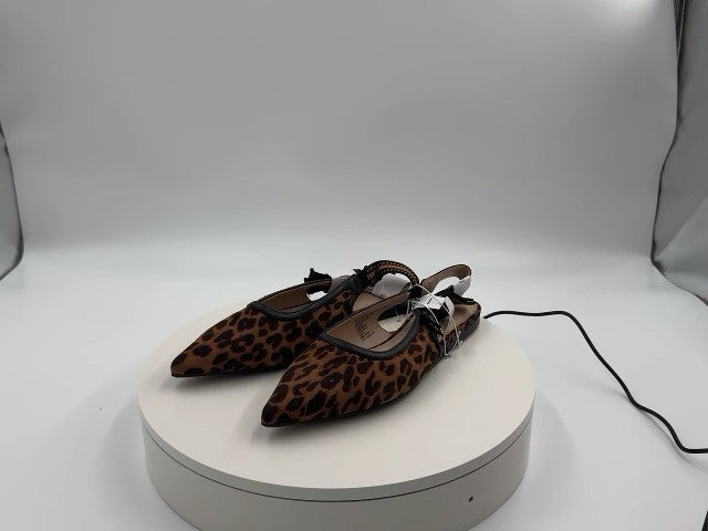 Women's London Sling Back Flats - A New Day Brown 6: Slip-On Tuxedo Style, Cushioned Insole, Pointed Toe, Textured Outsole