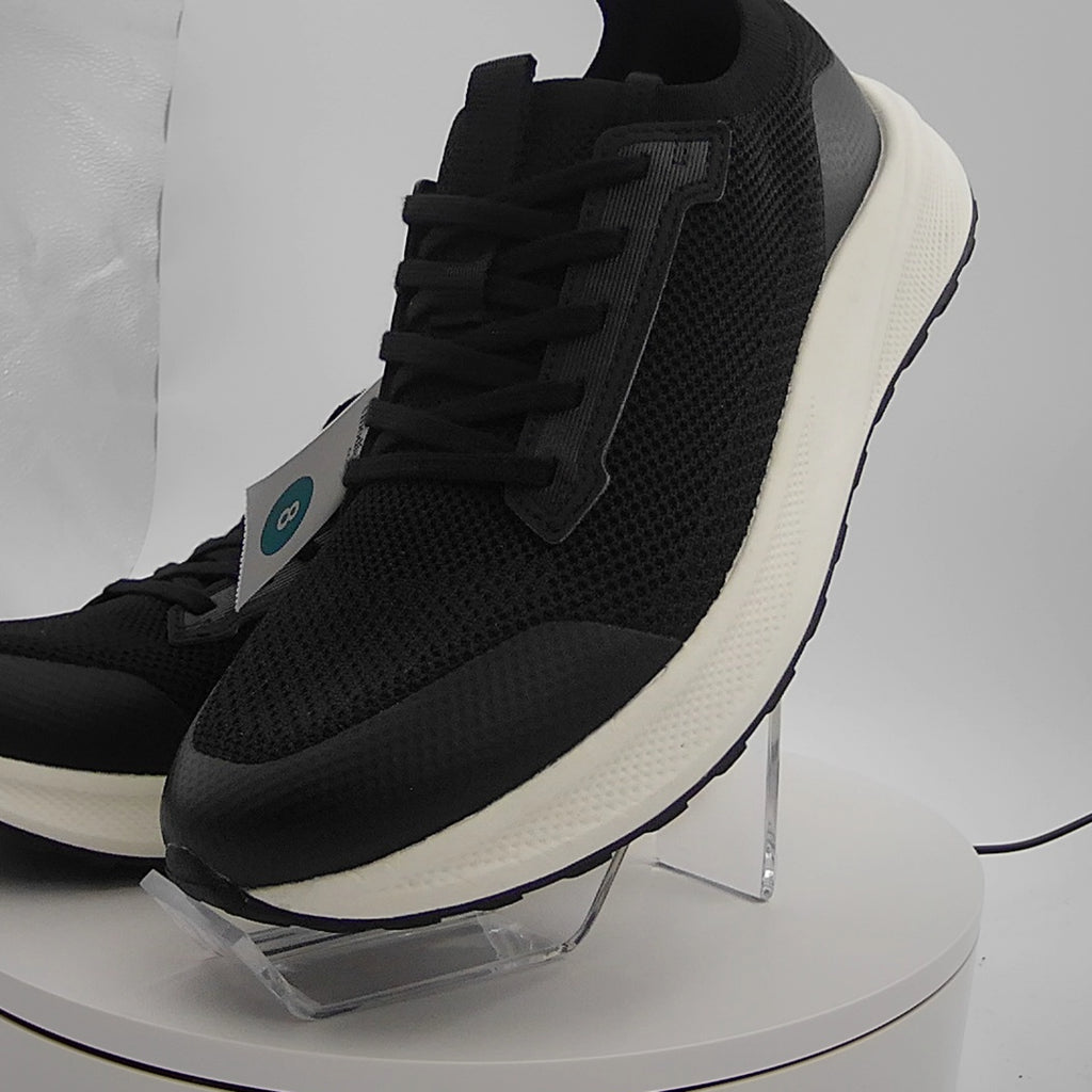 Men's Lee Knit Sneakers With Memory Foam Insole - Goodfellow & Co Black 8: Lace Up, Cushioned Footbed, Treaded Outsole