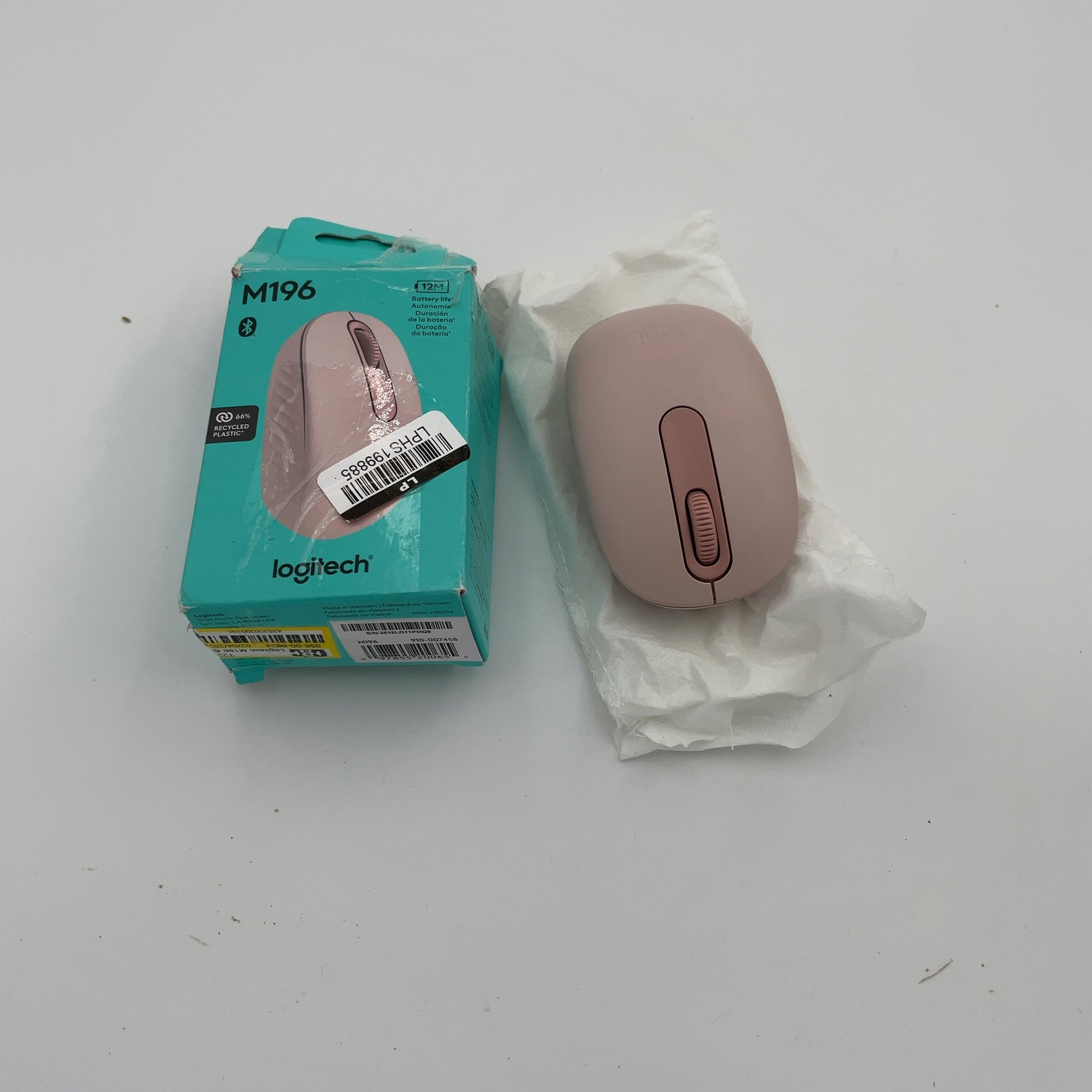 Logitech M196 Bluetooth Mouse - Pink: Bluetooth, Home Use
