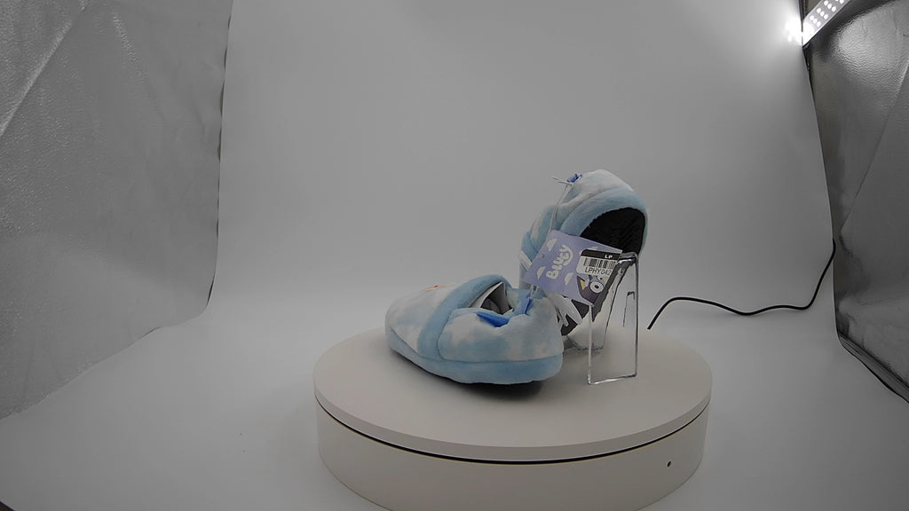 Toddler Bluey Cloud Slippers - Blue XL: Indoor/Outdoor, Animal Icon, Slip On