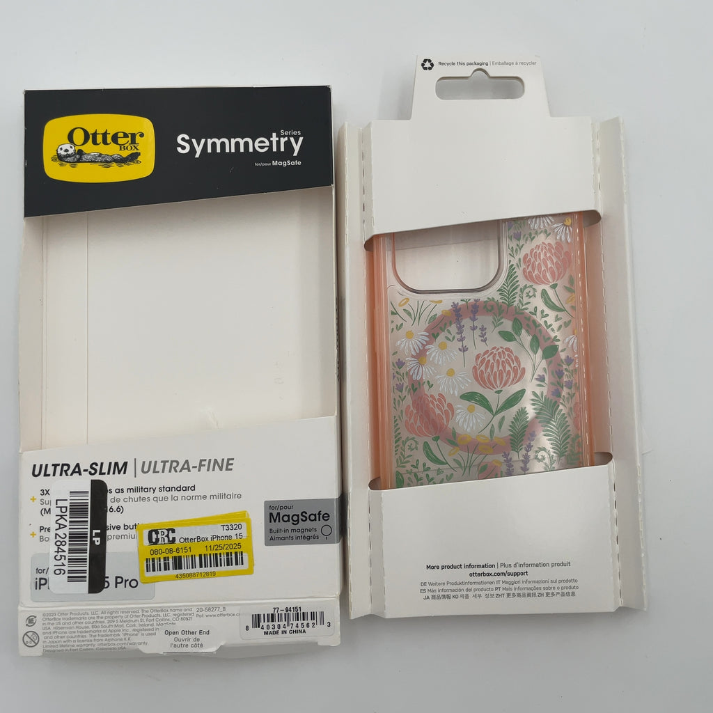 Otterbox Iphone 15 Pro Symmetry Series Case With Magsafe - Peachy Bloom: Abstract Pattern