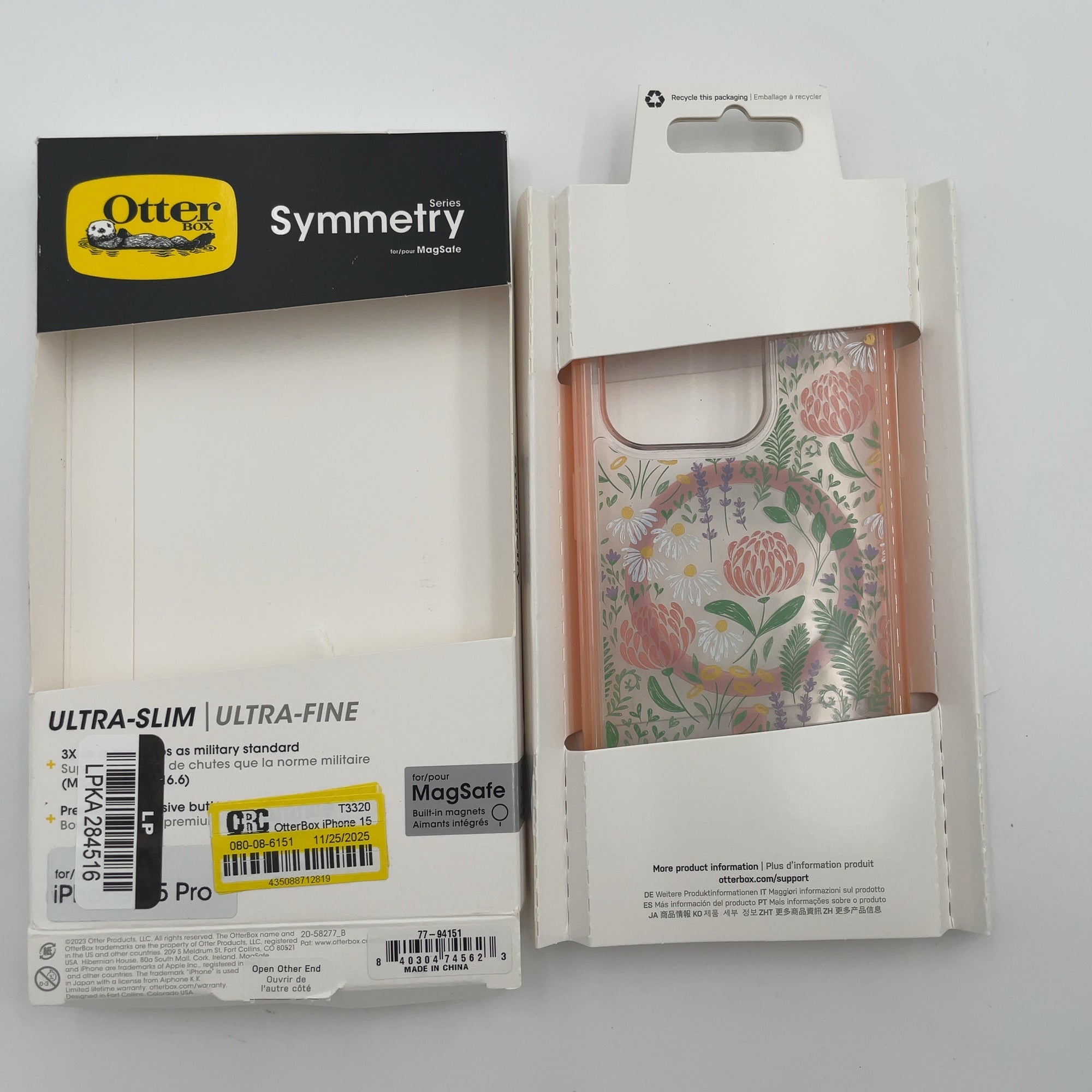 Otterbox Iphone 15 Pro Symmetry Series Case With Magsafe - Peachy Bloom: Abstract Pattern