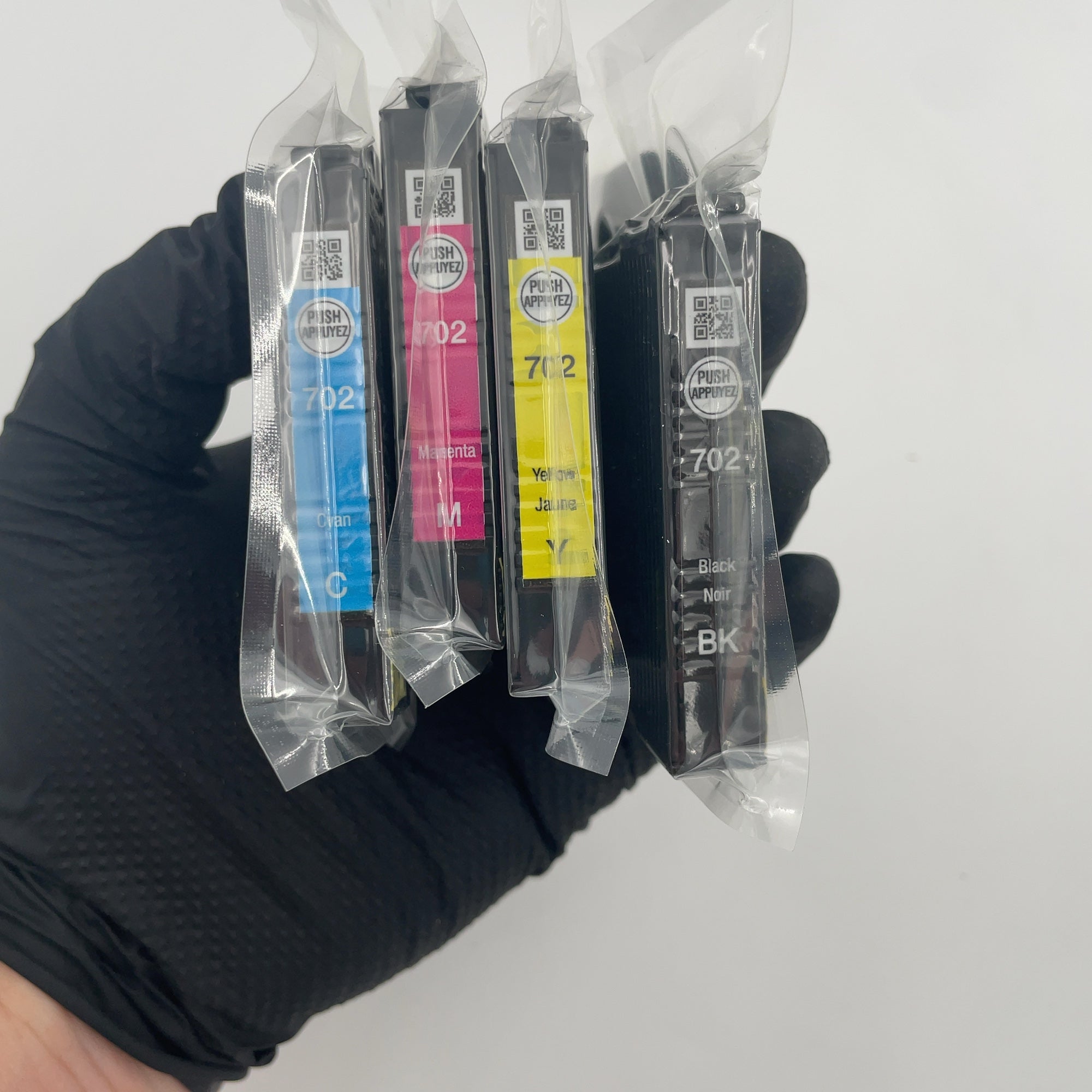 Epson 702 Black C/M/Y 4Pk Combo Ink Cartridges - Black Cyan Magenta Yellow: Standard Yield (Please Be Advised That Sets May Be Missing Pieces Or Otherwise Incomplete.)