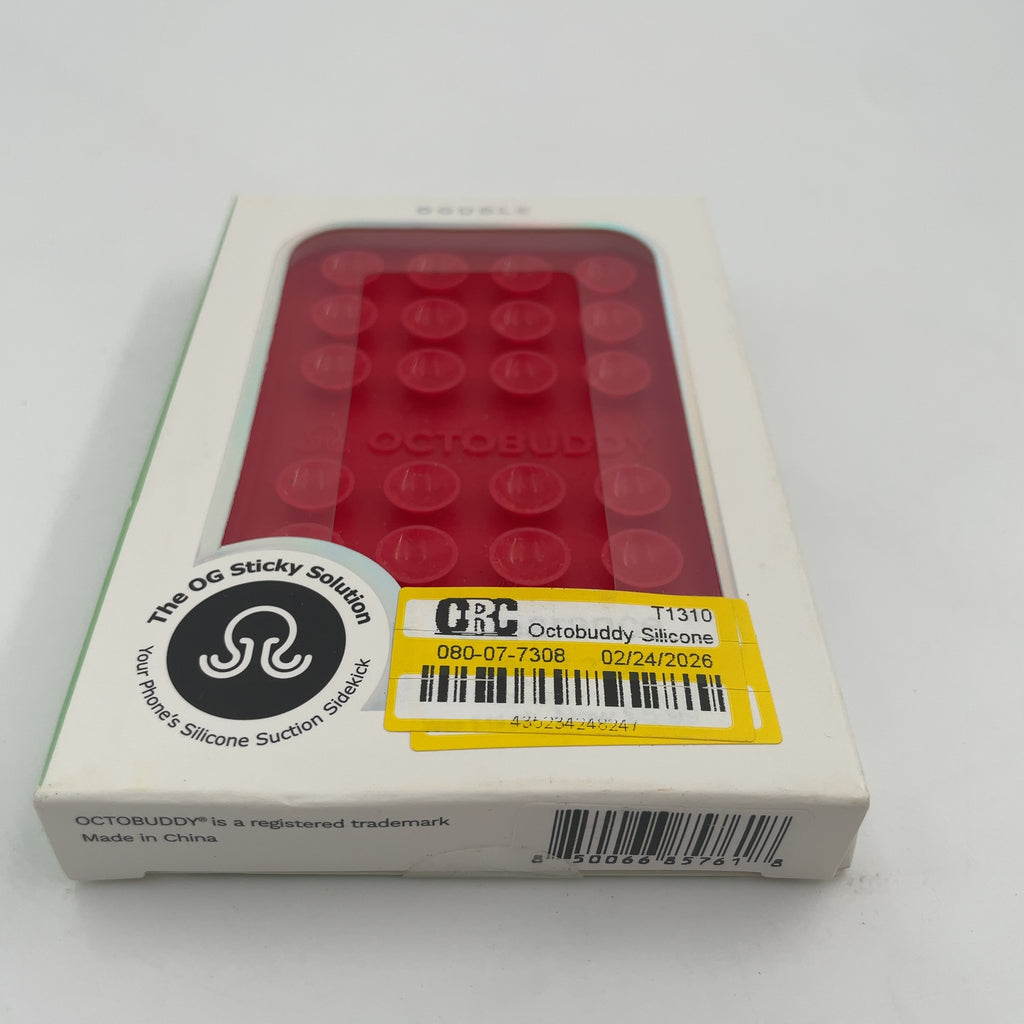 Octobuddy Silicone Suction Cup Phone Case Mount Double-Sided - Red