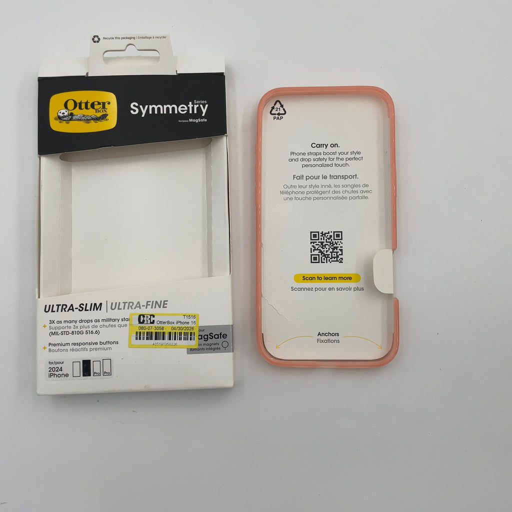 OtterBox iPhone 16 Plus Symmetry Series Case with MagSafe - Peachy Bloom: Plastic Solid Pattern, MagSafe Compatible