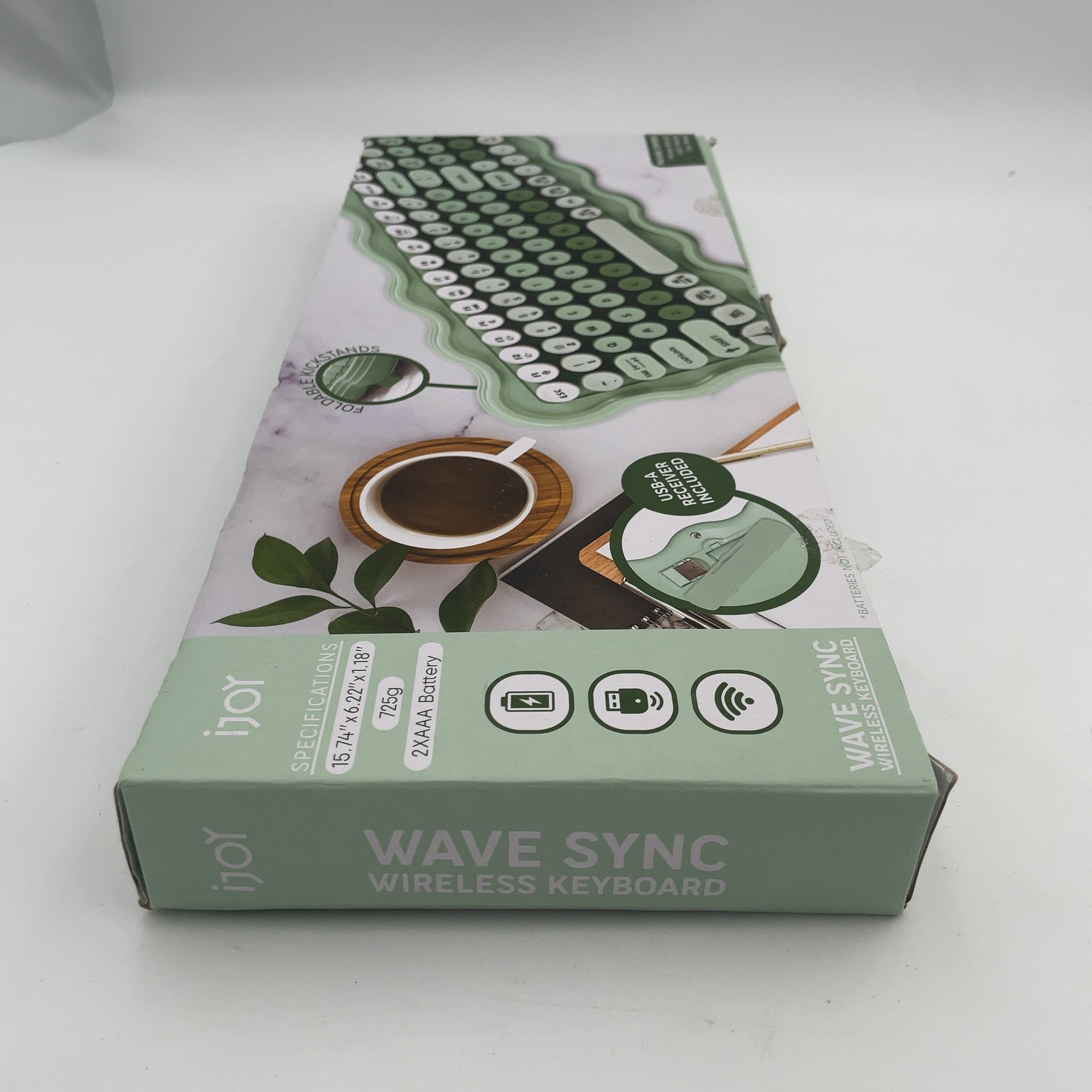 Ijoy Wavy Keyboard - Green: Abs Material, Slim Design, Computer Accessory