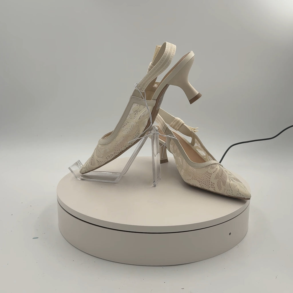Women's Milan Slingback Pumps - A New Day Cream 9