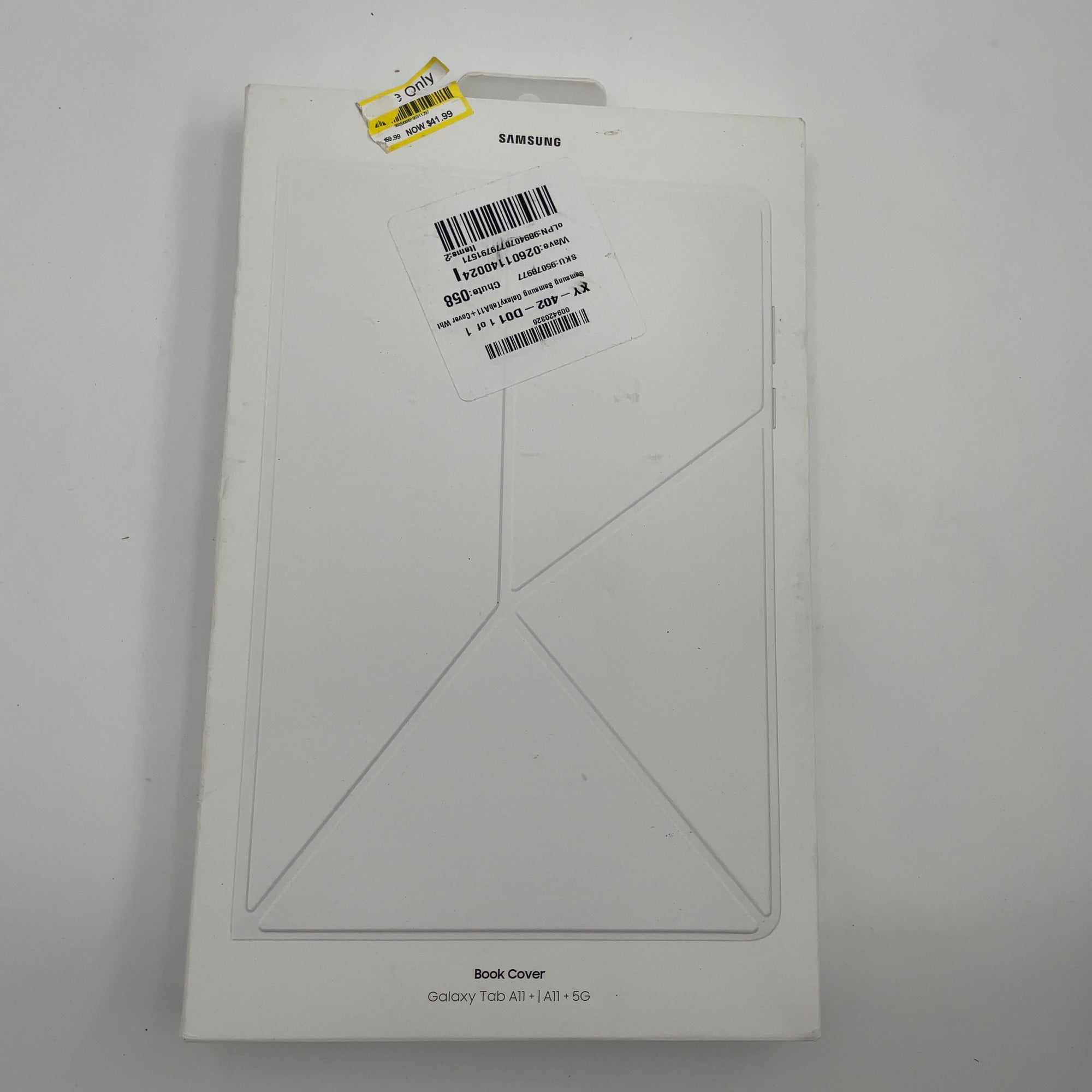 Samsung Galaxy Tab A11+ Book Cover - White