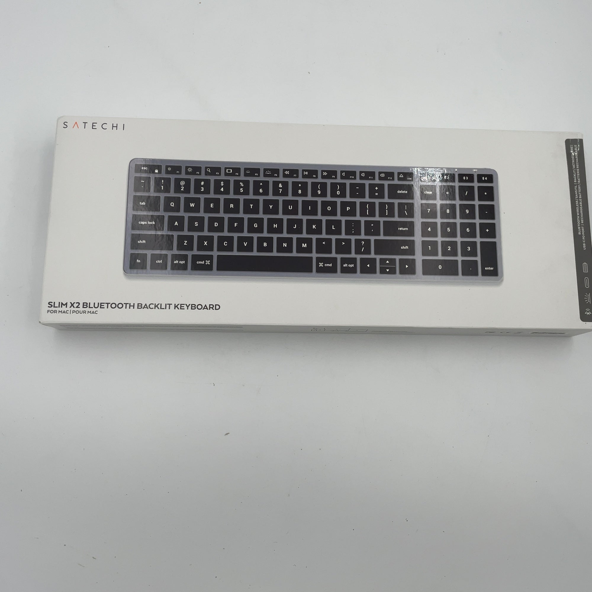 Satechi Slim X2 Bluetooth Keyboard - Space Gray: Mechanical, Backlit, Usb-C