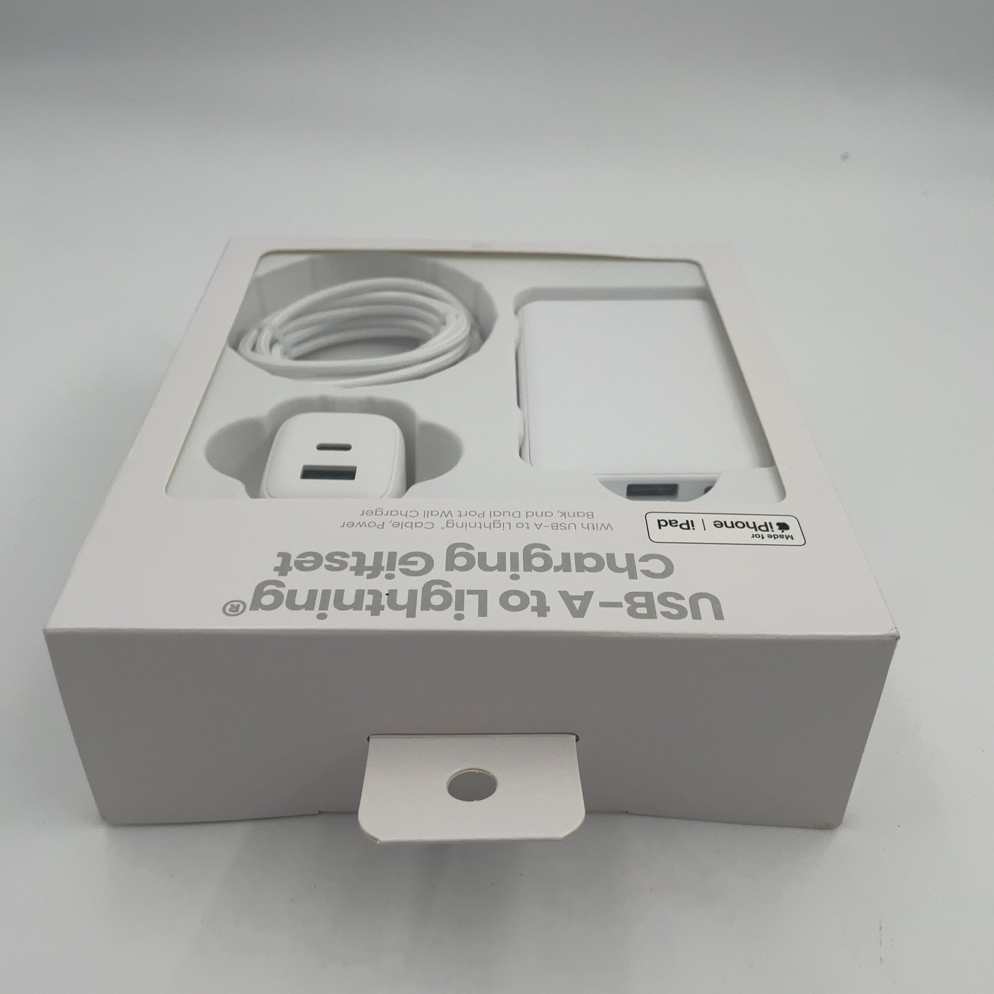 Gems Usb-A To Lightning Charging Gift Set With 5000Mmah Power Bank, Cable, And Wall Charger - White (Please Be Advised That Sets May Be Missing Pieces Or Otherwise Incomplete.)