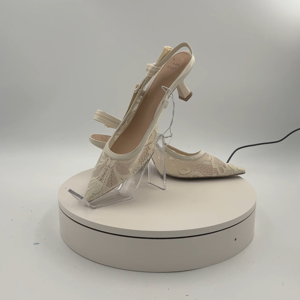 Women's Milan Slingback Pumps - A New Day Cream 9
