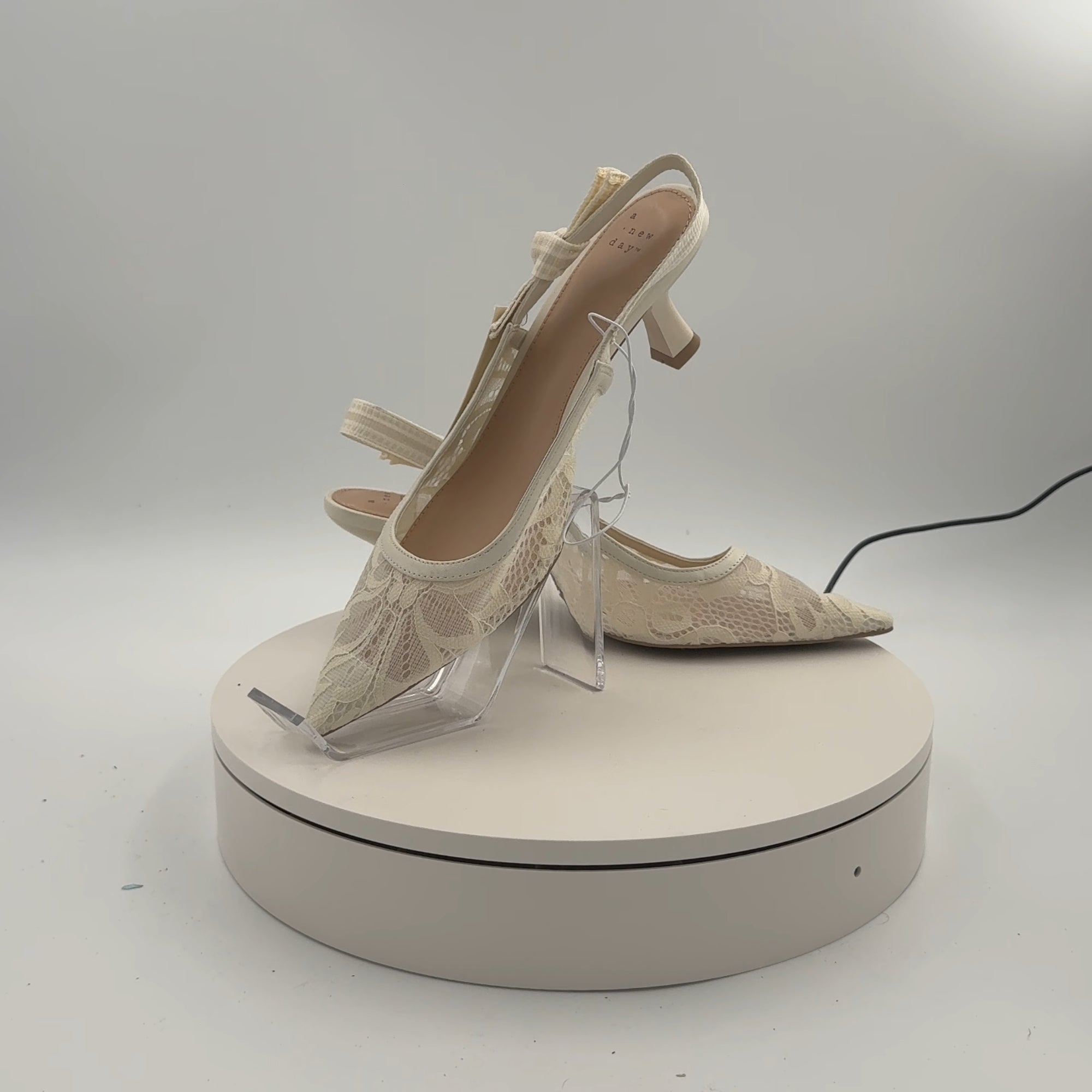 Women's Milan Slingback Pumps - A New Day Cream 9