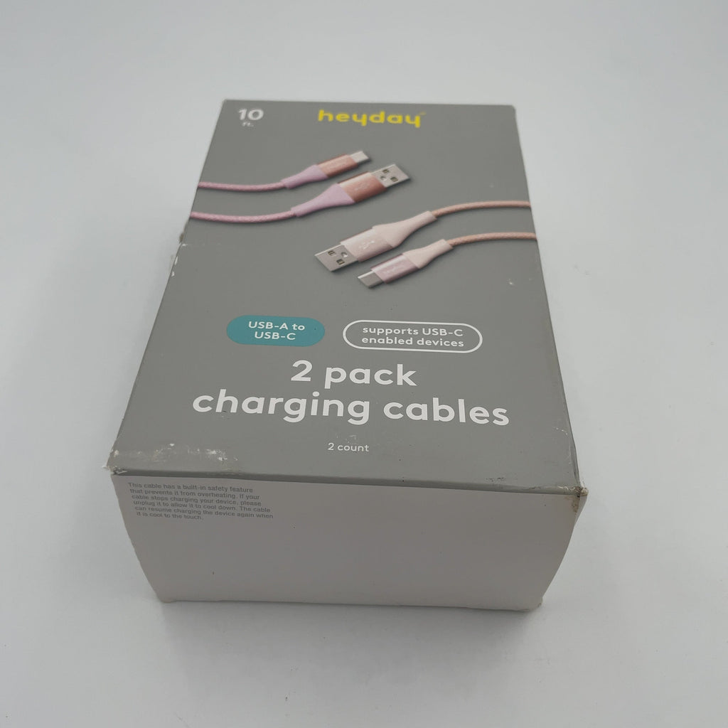 10Ft Usb-A To Usb-C Braided Cable 2Pk - Heyday Bright Lilac Cosmetic Pink (Please Be Advised That Sets May Be Missing Pieces Or Otherwise Incomplete.)