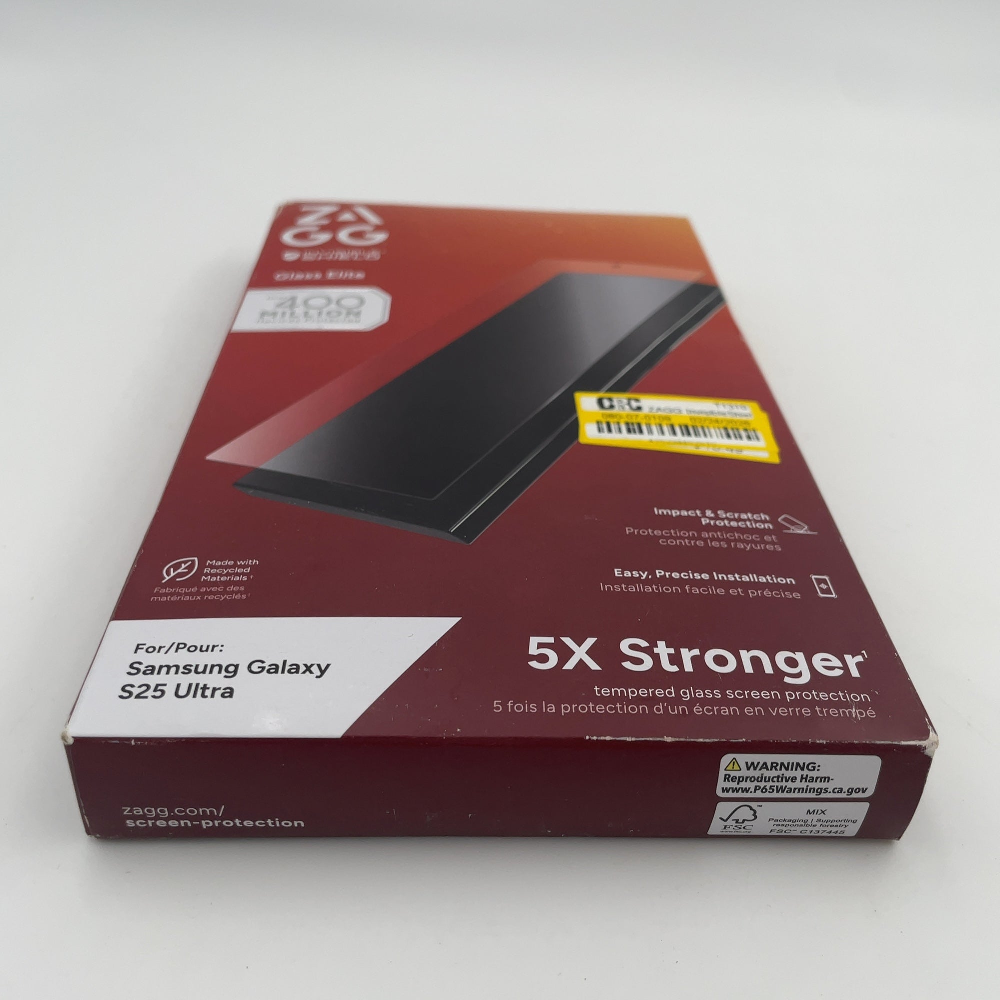 Zagg Invisibleshield Samsung Galaxy S25 Ultra Glass Elite Screen Protector: Scratch-Resistant, Lightweight Design