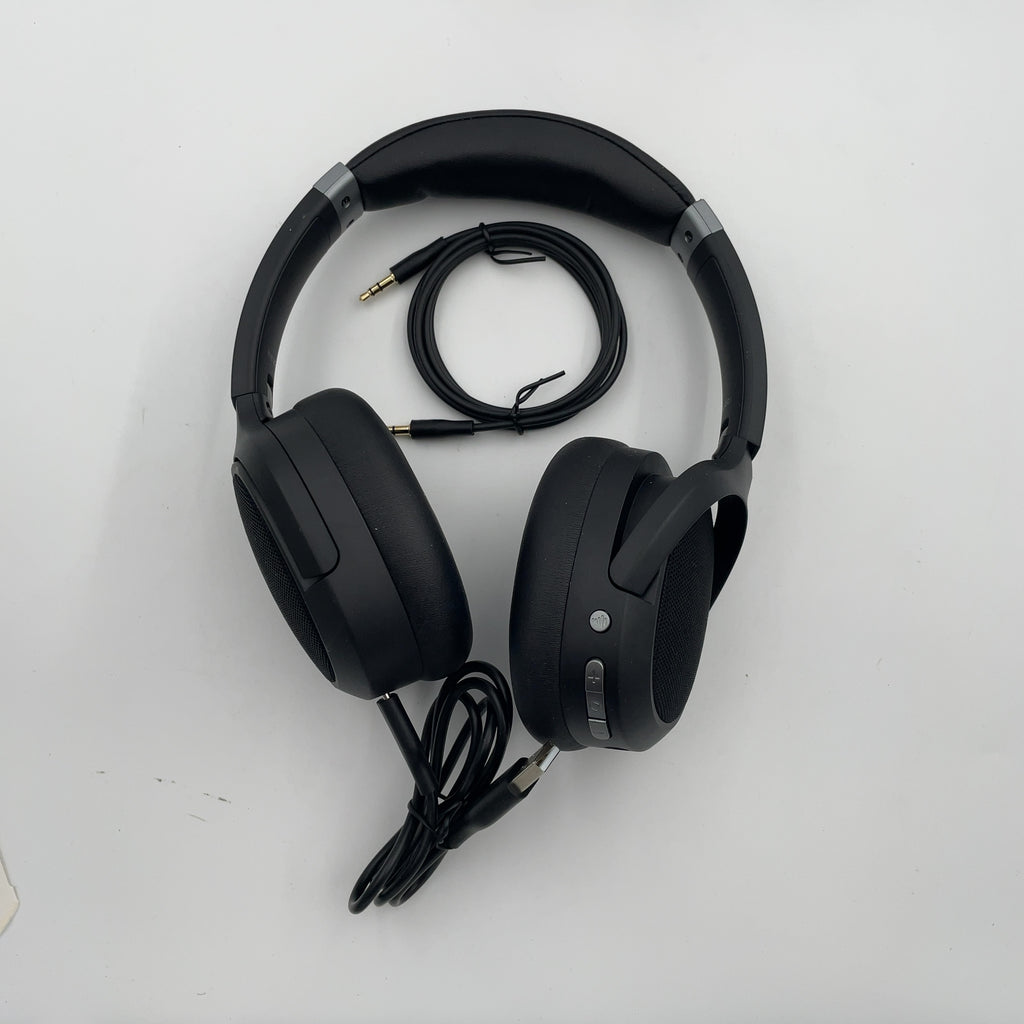 Active Noise Cancelling Bluetooth Wireless Over-Ear Headphones - Heyday Black: Built-In Mic, Detachable Cable