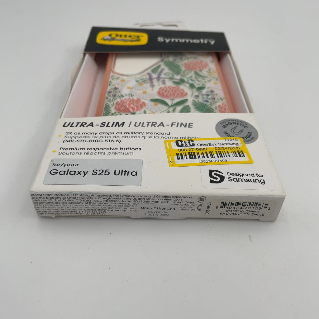Otterbox Samsung Galaxy S25 Ultra Symmetry Series Case With Magnets - Peachy Bloom: Solid Plastic Protection For Electronics