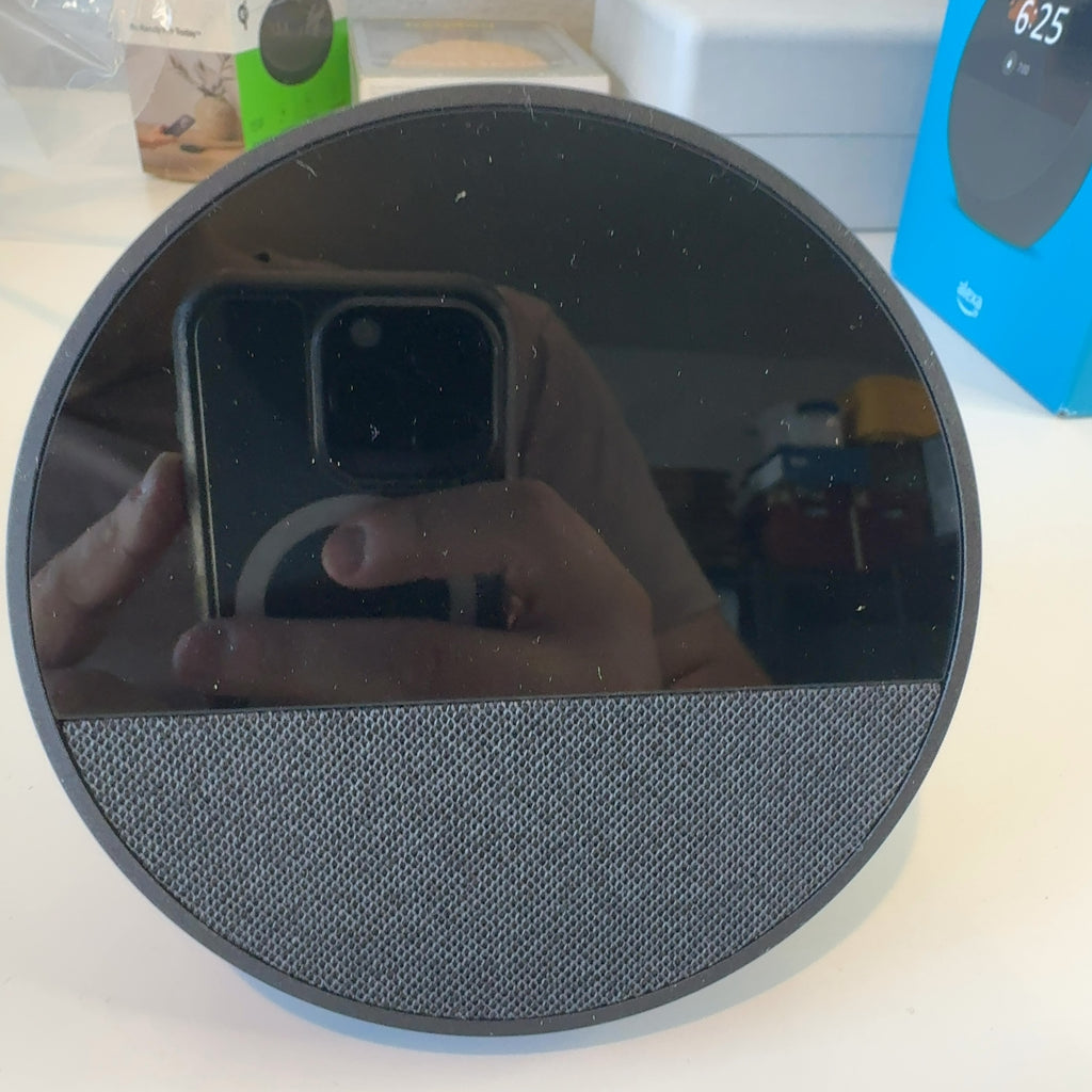 Amazon Echo Spot, Smart Alarm Clock With Vibrant Sound And Alexa (2024 Release) - Black