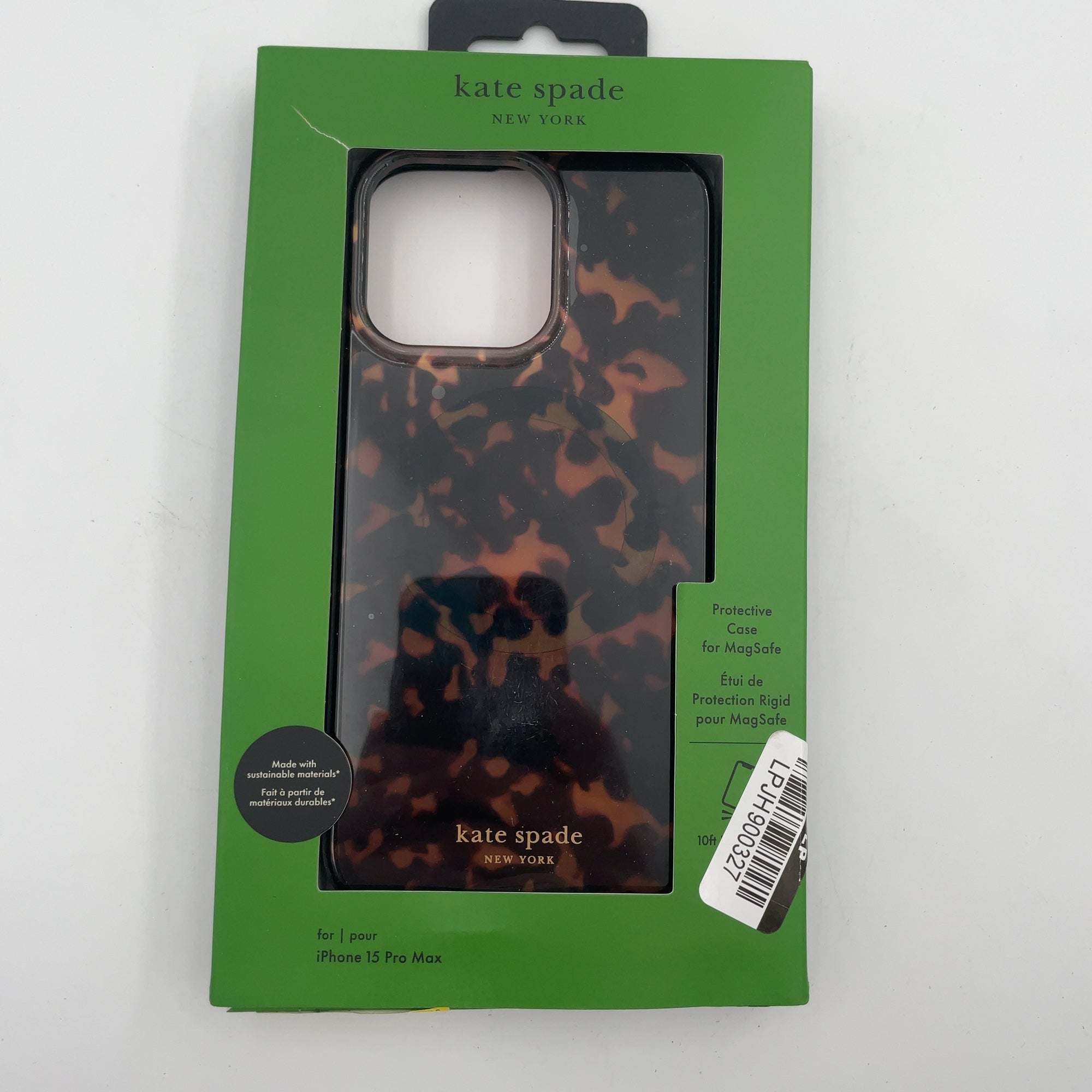 Kate Spade New York Iphone 15 Pro Max Protective Case With Magsafe - Transparent Tortoise: Tpu Material, Tortoise Print