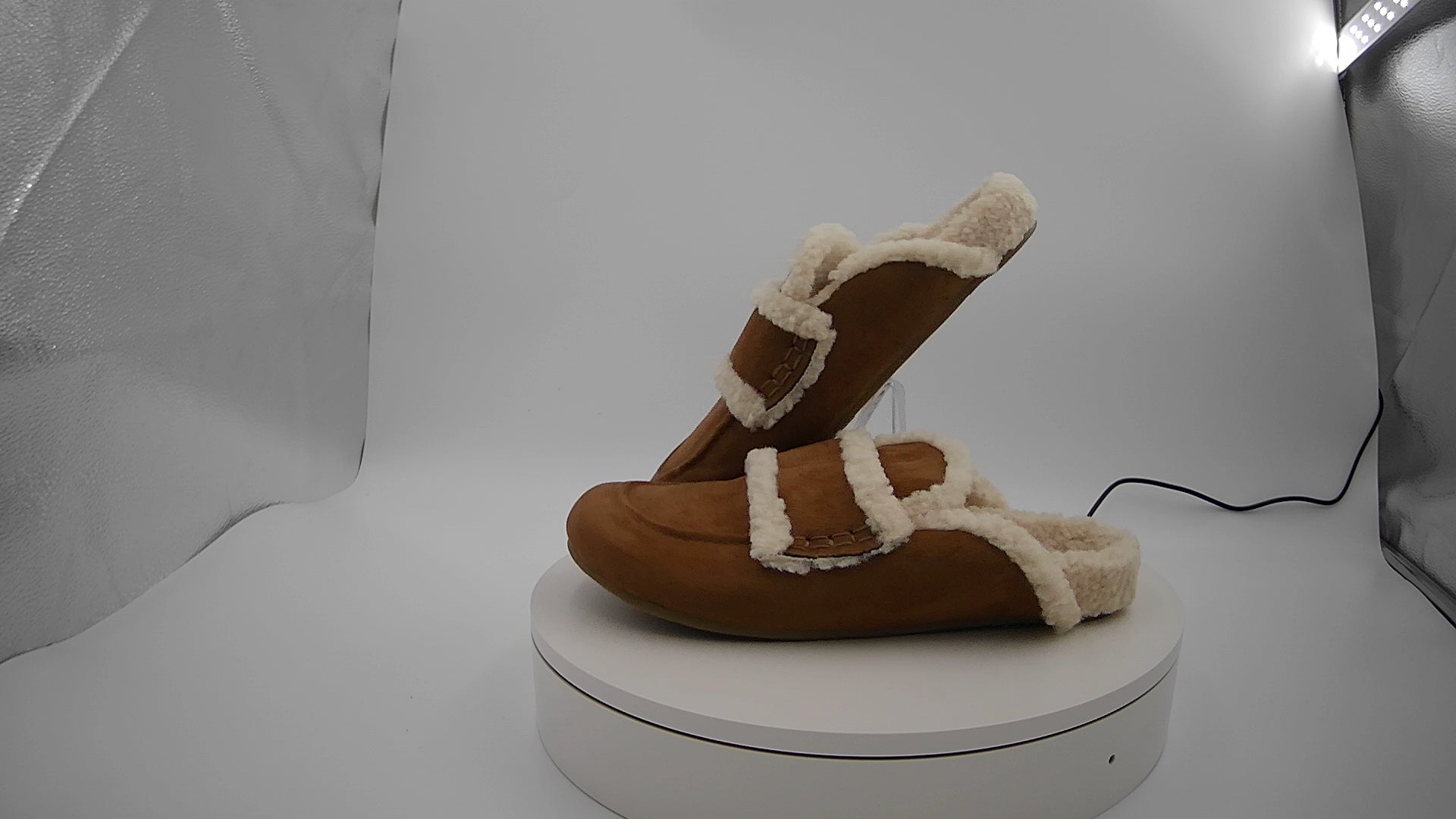 Women’s Lucie Cozy Lined Footbed Flats - A New Day Tan 8.5