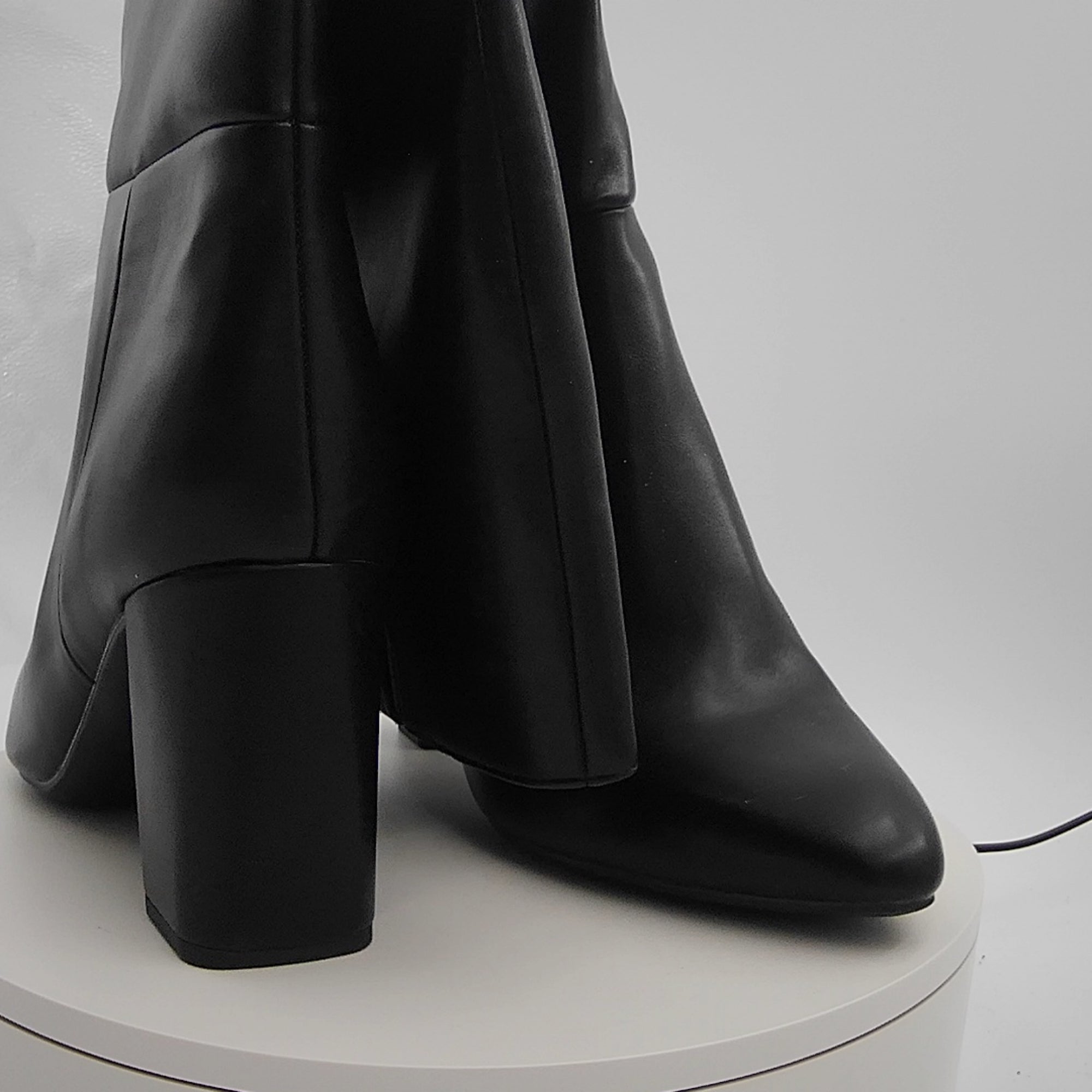 Women’s Evangeline Under Knee Heeled Boots With Memory Foam Insole - A New Day Black 11