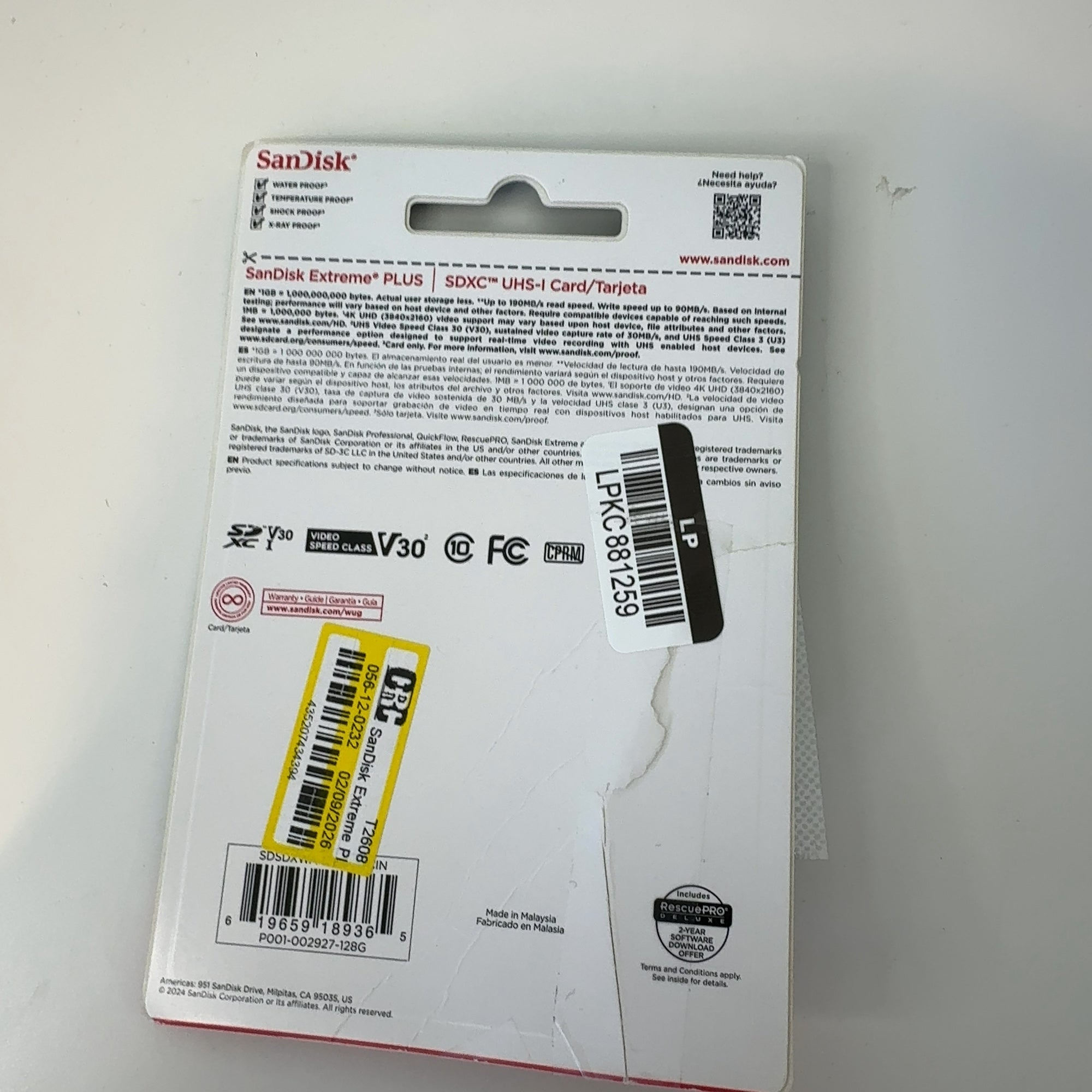 Sandisk Extreme Plus 128Gb Sd Uhs-I Memory Card: 150 Mbps Transfer Speed