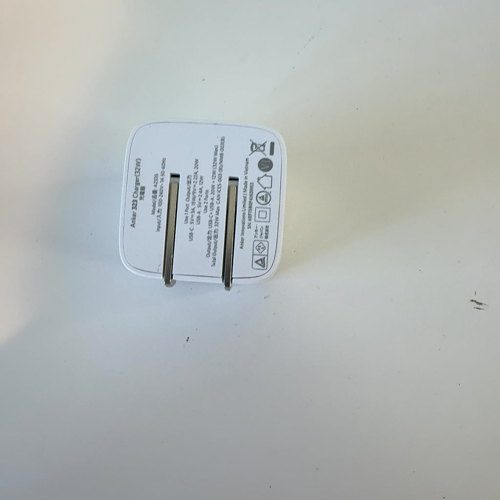 Anker 2-Port 32W Wall Charger With 6' Lightning To Usb-C Cable - White: Quick Charge Usbc Block