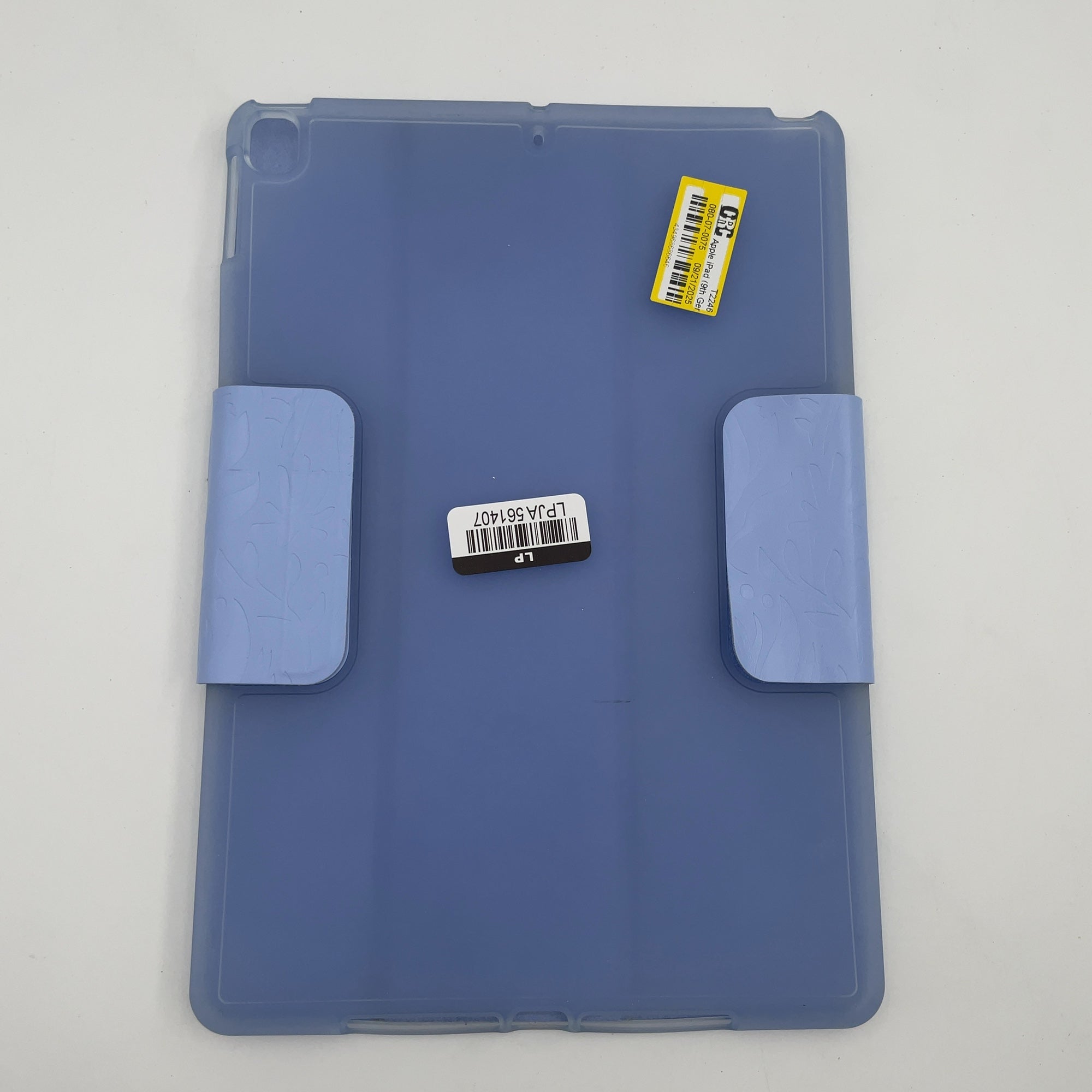 Ipad Pro 11" (M4) Case - Heyday Peri-Blue Debossed: Botanical Pattern, Stylus Holder, Polyurethane, Tpu