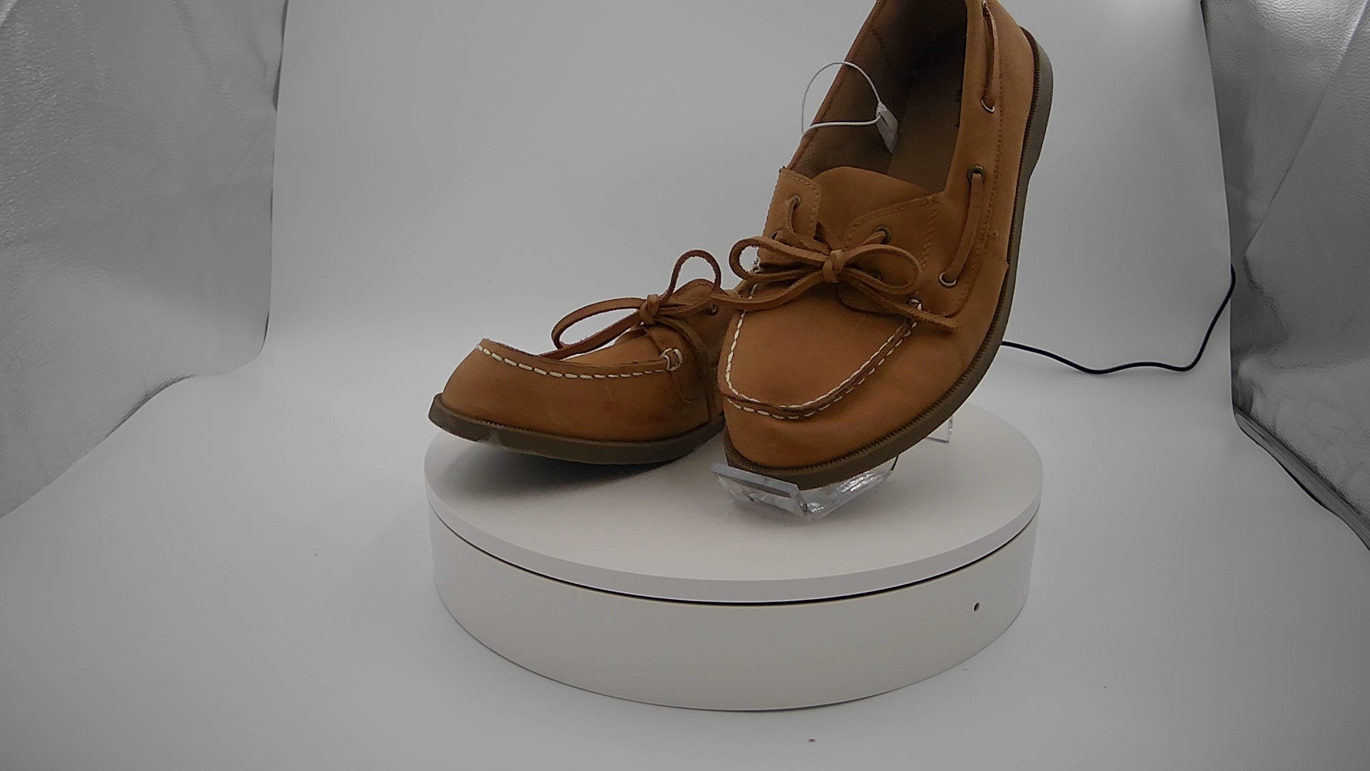 Men's Bennett Genuine Leather Loafers with Memory Foam Insole - Goodfellow & Co Cognac 10.5: Pull-On, Flexible TPR Outsole