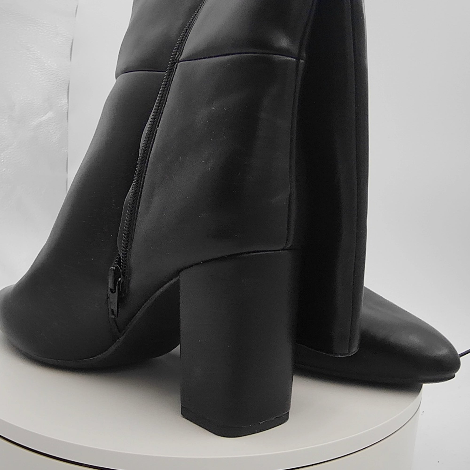 Women’s Evangeline Under Knee Heeled Boots With Memory Foam Insole - A New Day Black 11