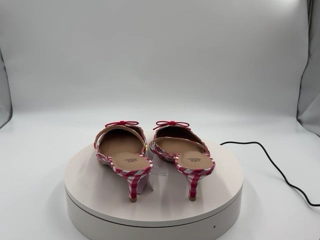Women's Lysandra Gingham Eyelet Kitten Heels - Wild Fable Red 11: Slip-On Pumps, Pointed Toe, 2" Louis Heel, Medium Width