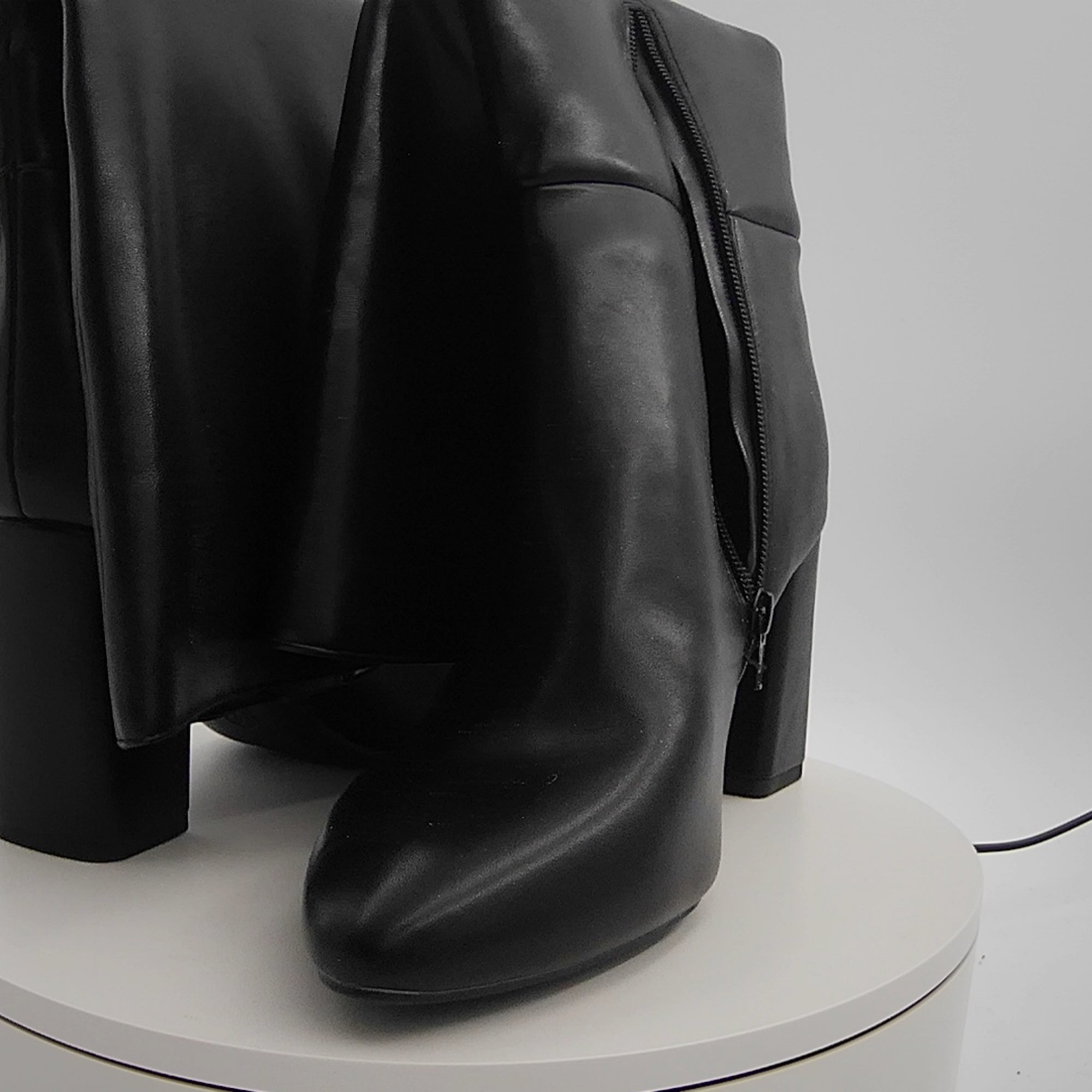 Women’s Evangeline Under Knee Heeled Boots With Memory Foam Insole - A New Day Black 11