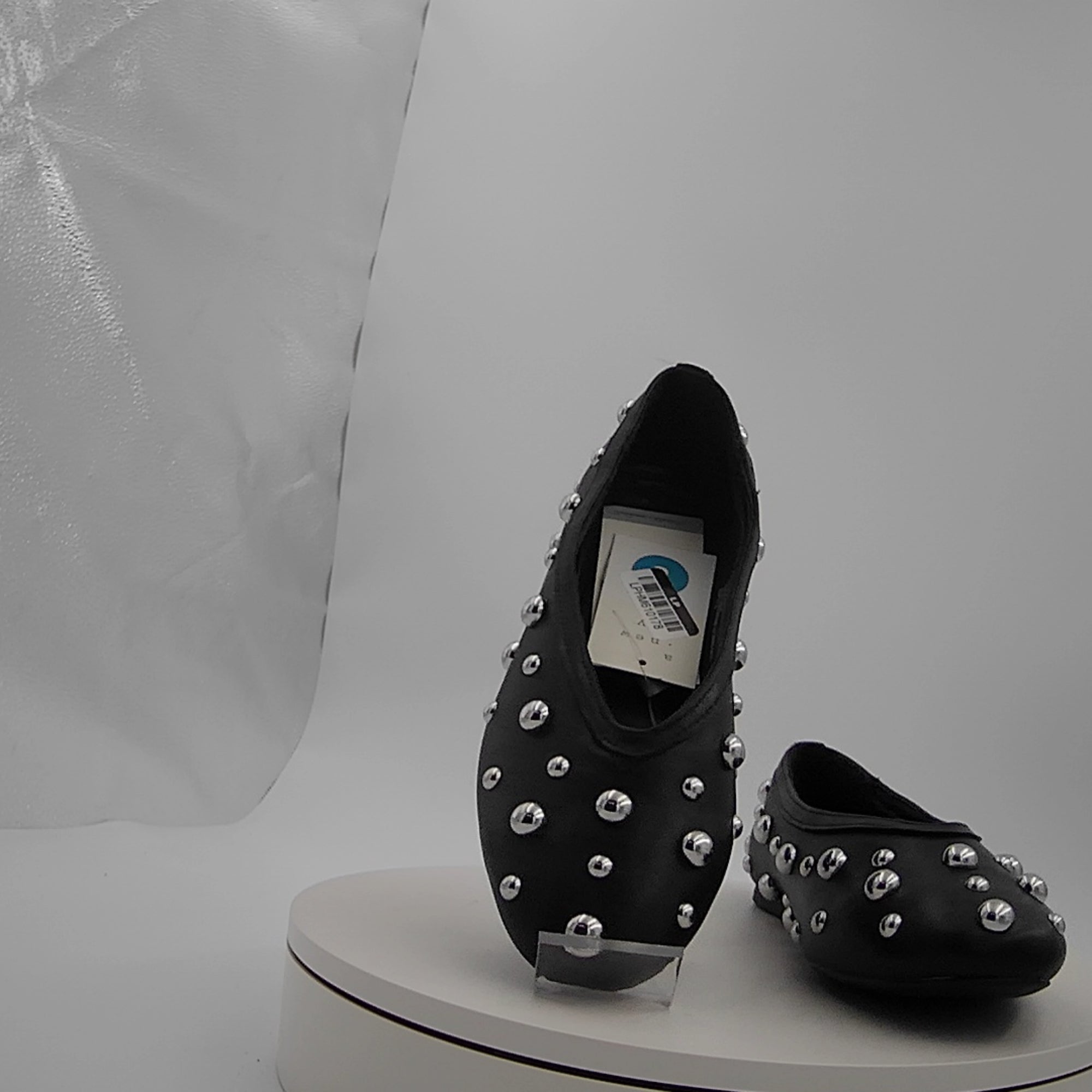 Women’s Sammie Studded Ballet Flats With Memory Foam Insole – A New Day Black 8