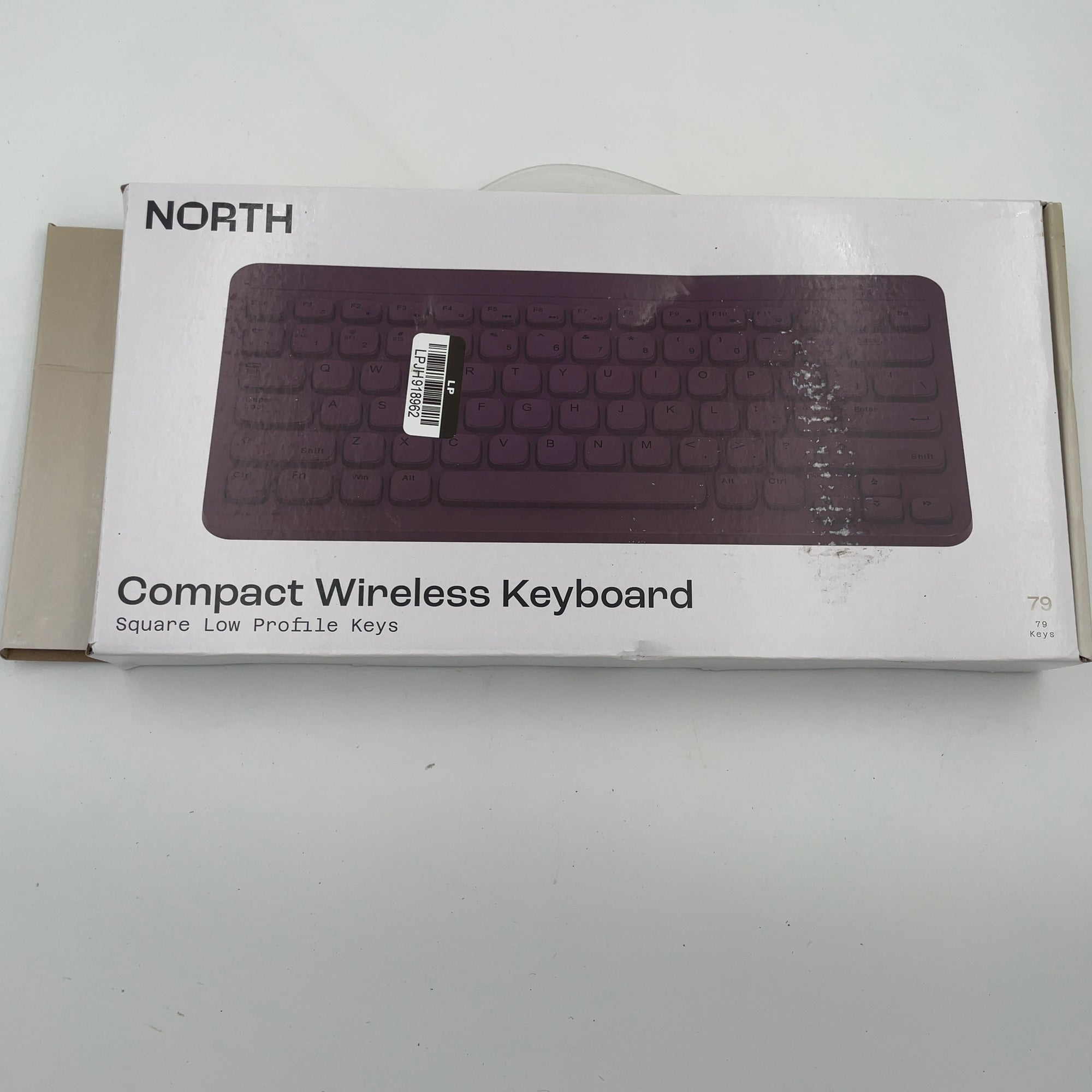 North Compact Square Key Wireless Keyboard - Plum Purple: Radio Frequency, Membrane Switch, 60% Size